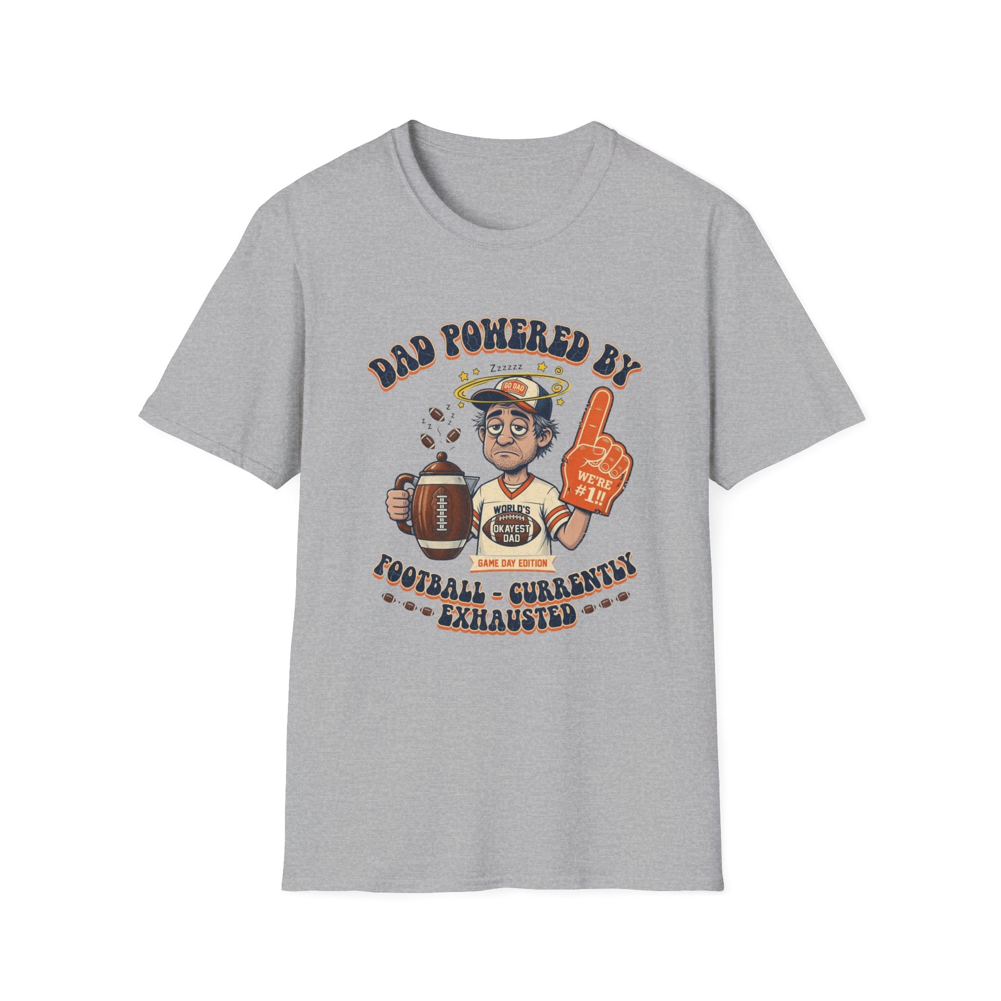 Dad Powered by Football T-Shirt