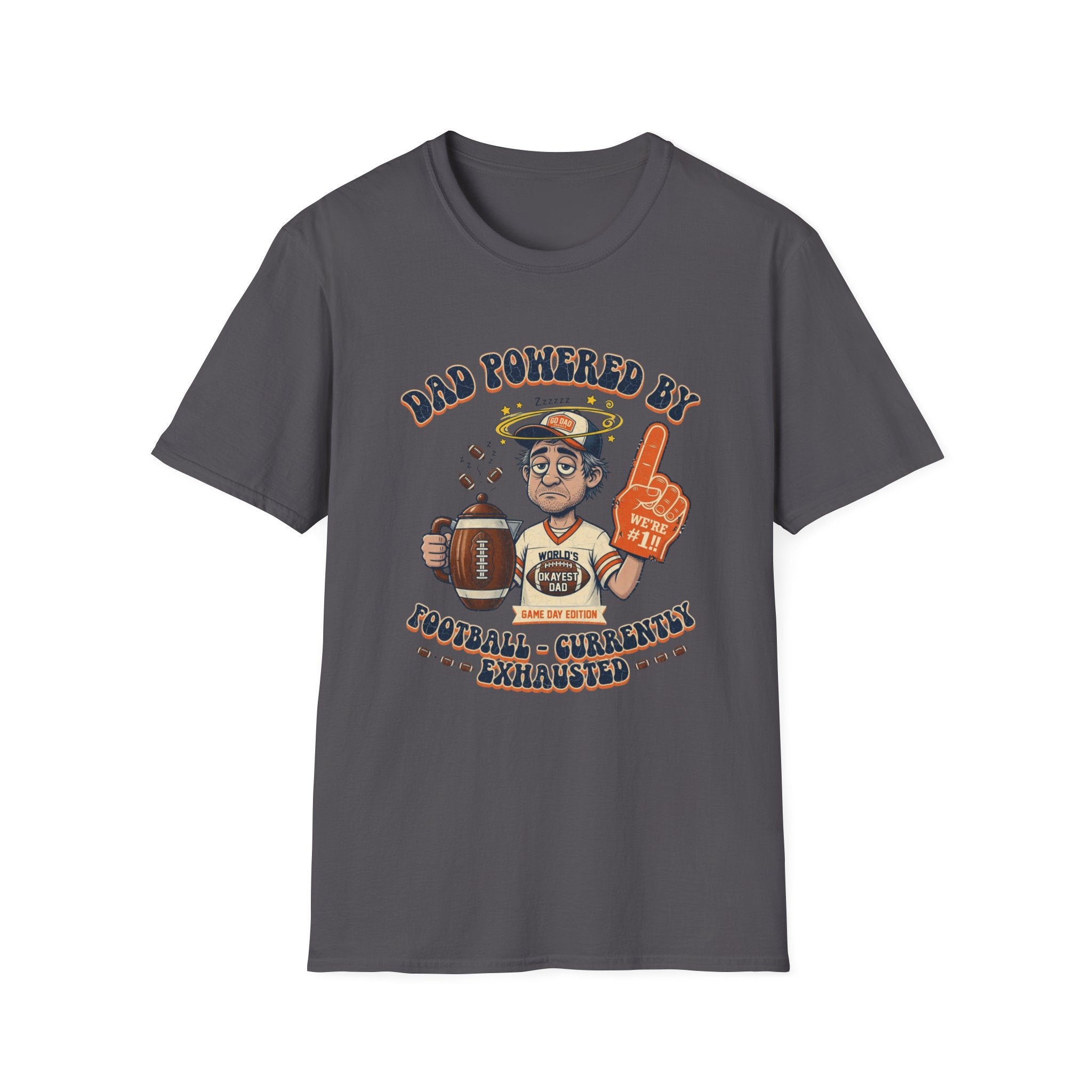 Dad Powered by Football T-Shirt