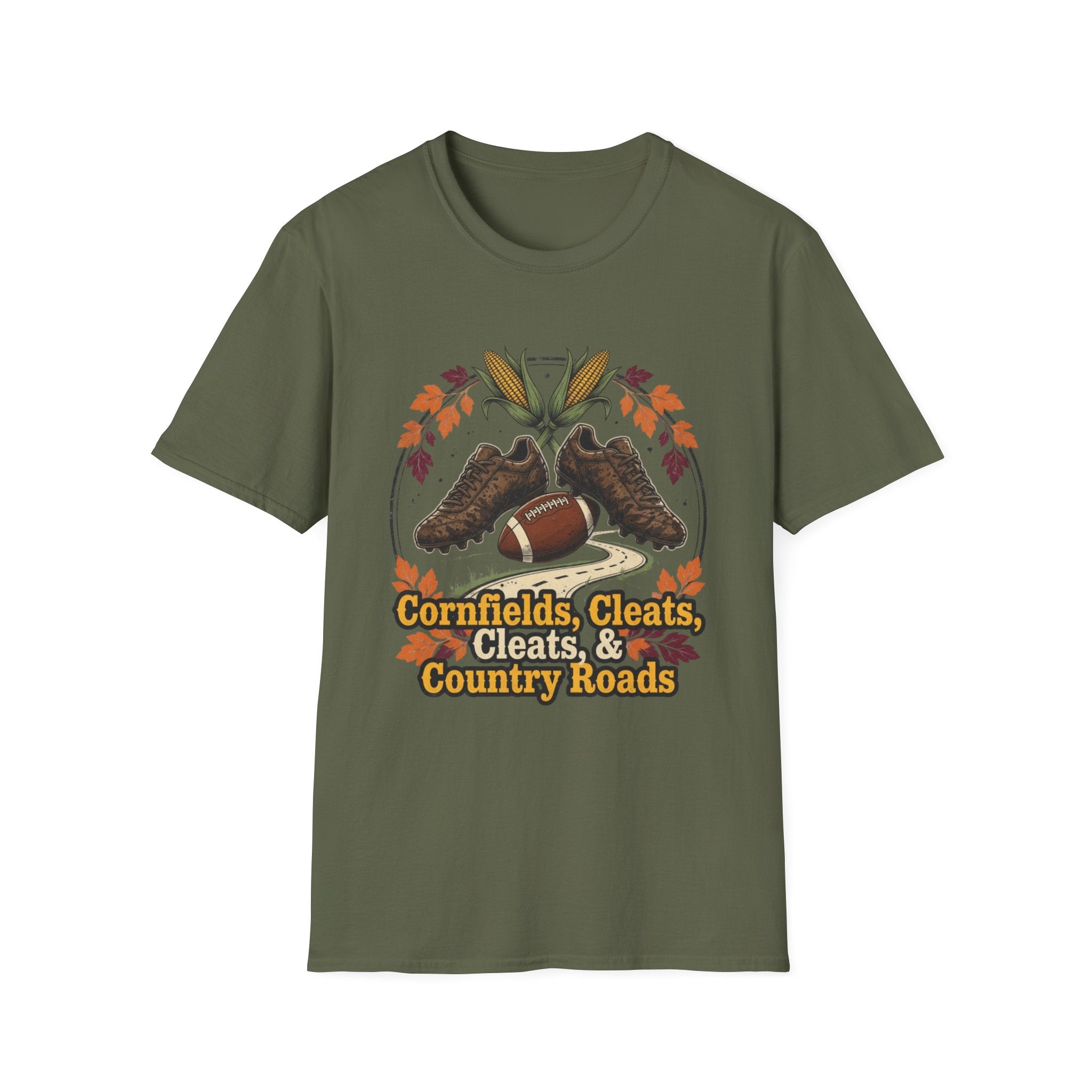 Cornfields, Cleats & Country Roads T-Shirt