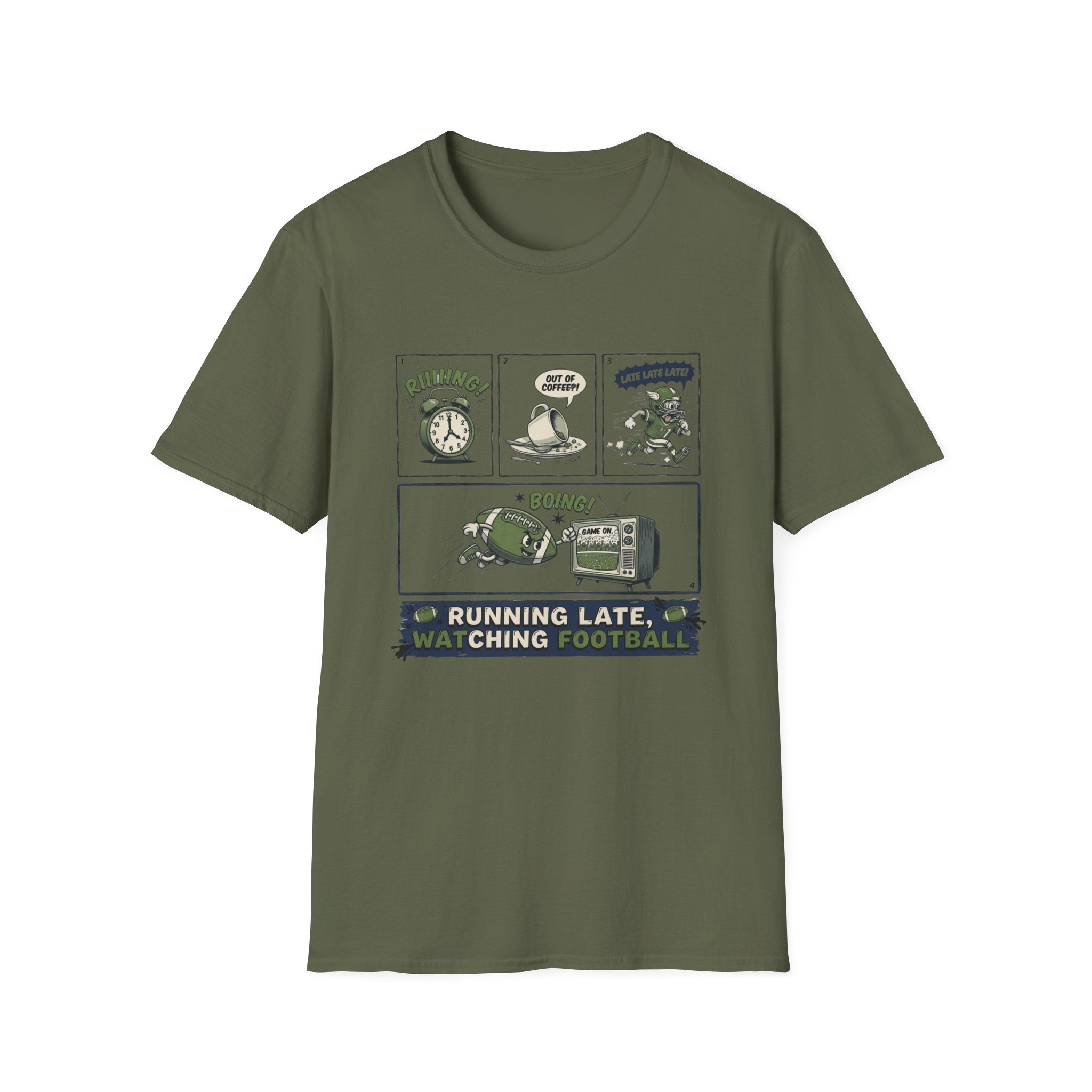 Running Late, Watching Football T-Shirt