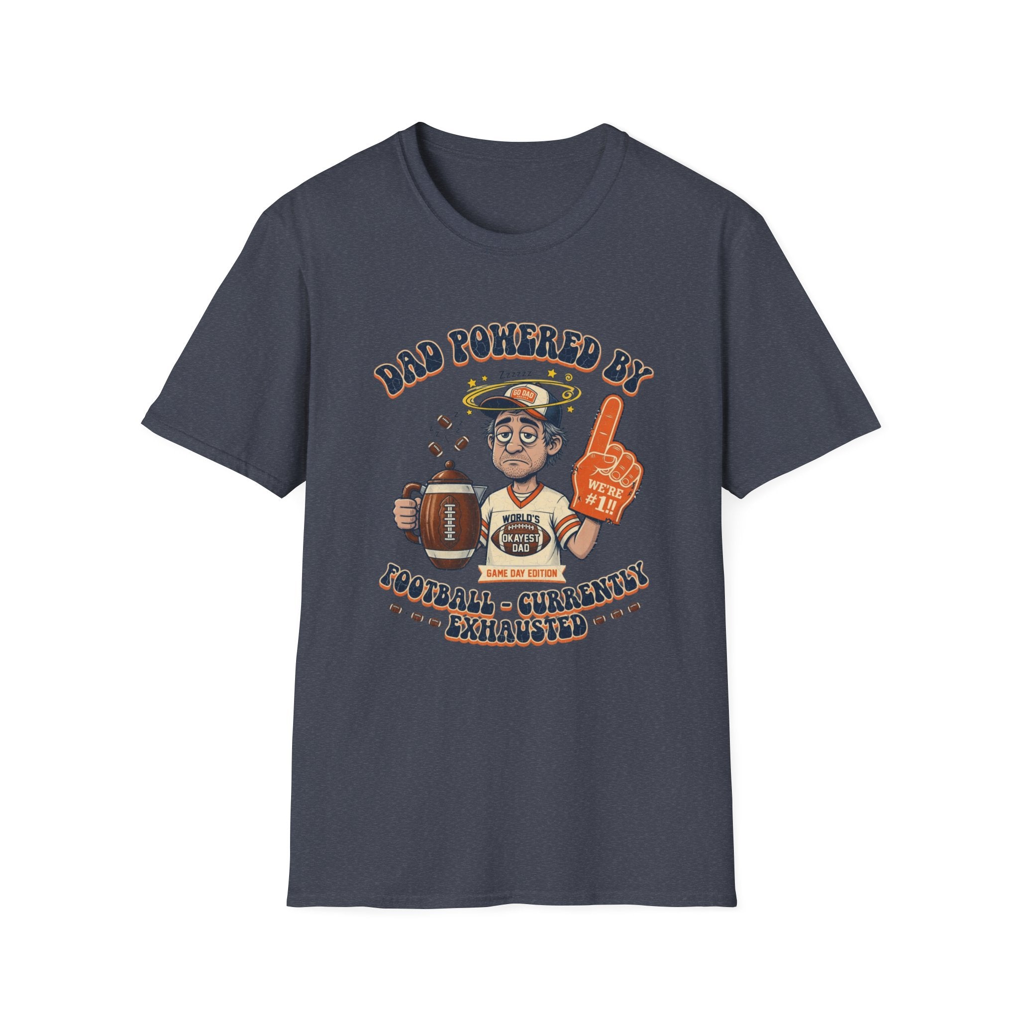 Dad Powered by Football T-Shirt