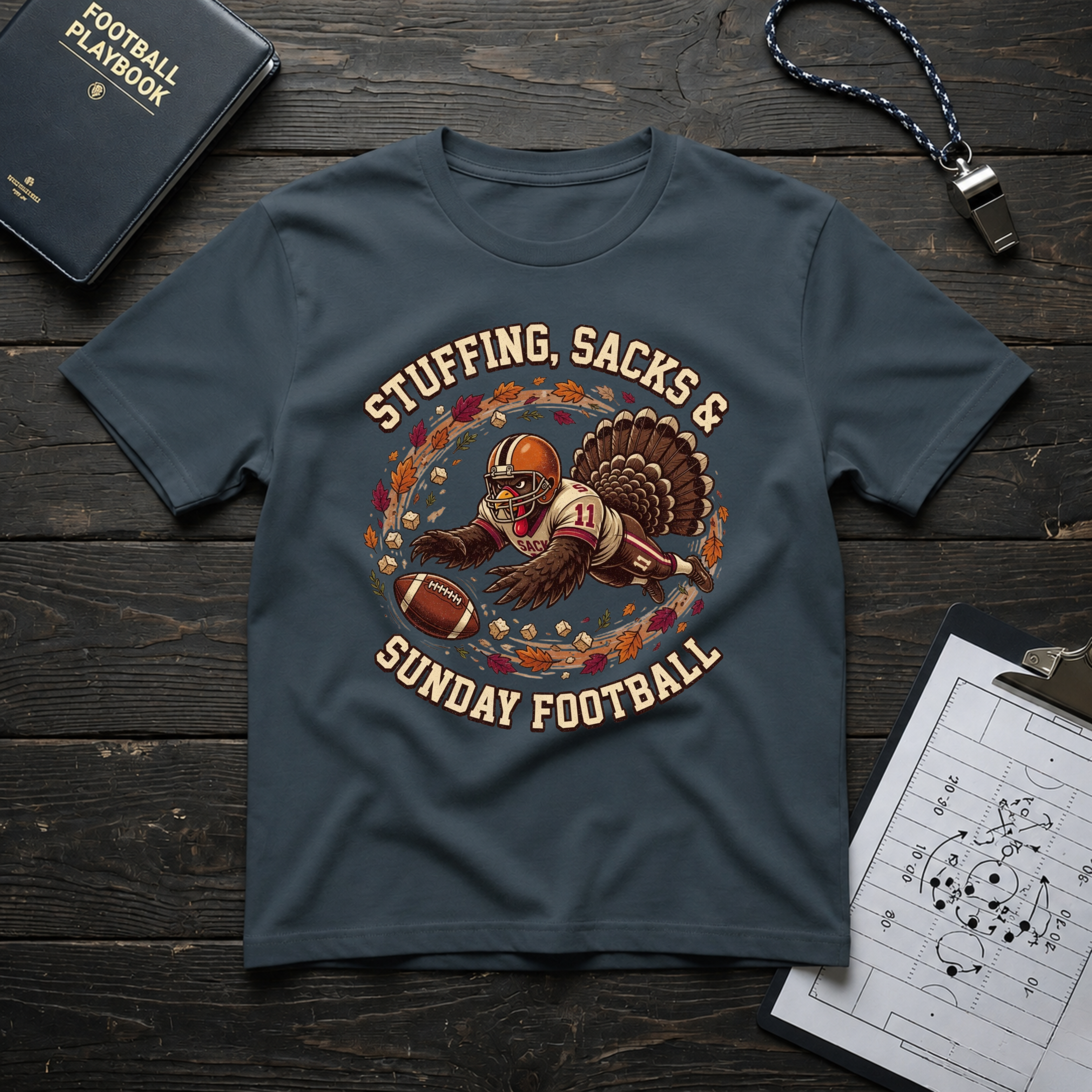 Stuffing, Sacks & Sunday Football T-Shirt