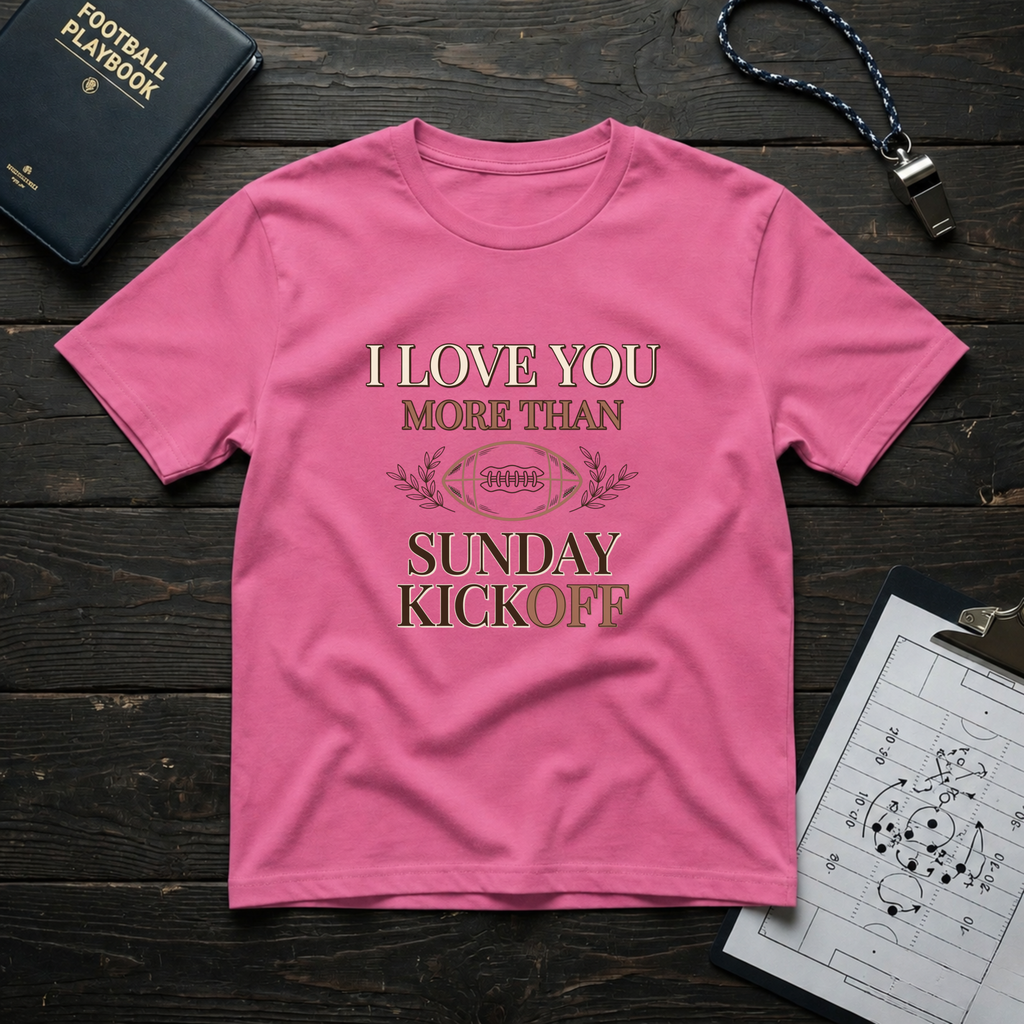 I Love You More Than Sunday Kickoff T-Shirt