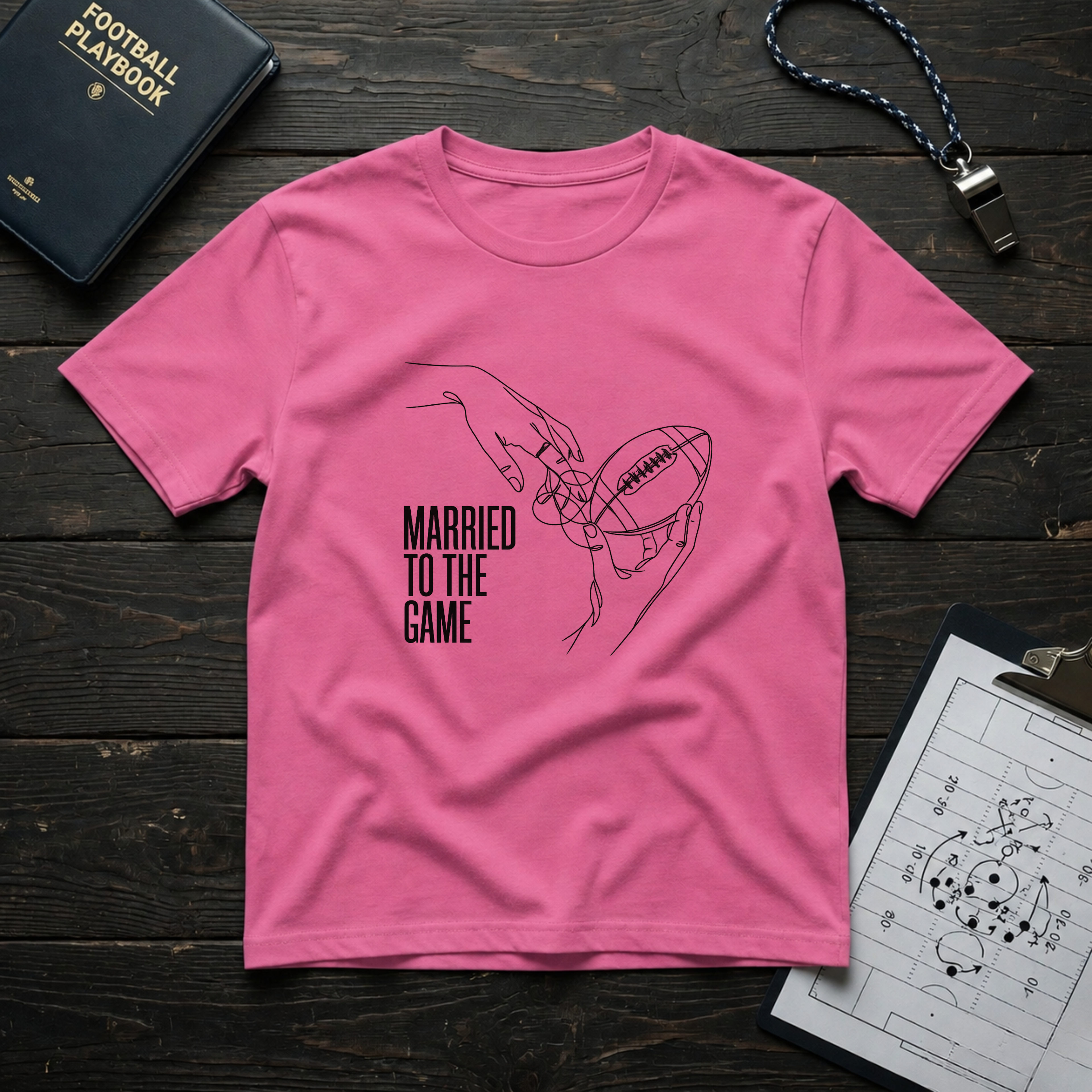 Married To The Game (Football) T-Shirt