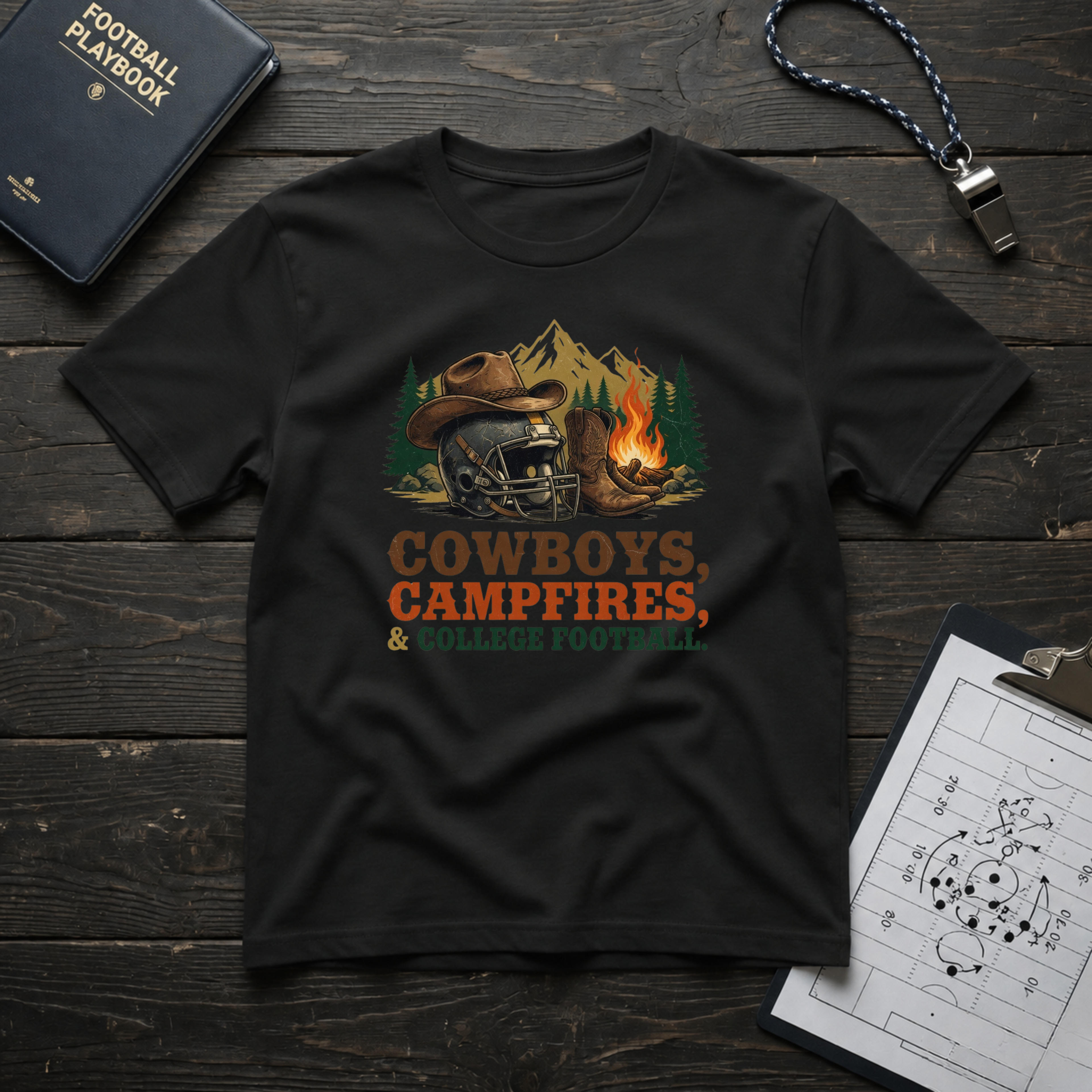 Cowboys, Campfires & College Football T-Shirt