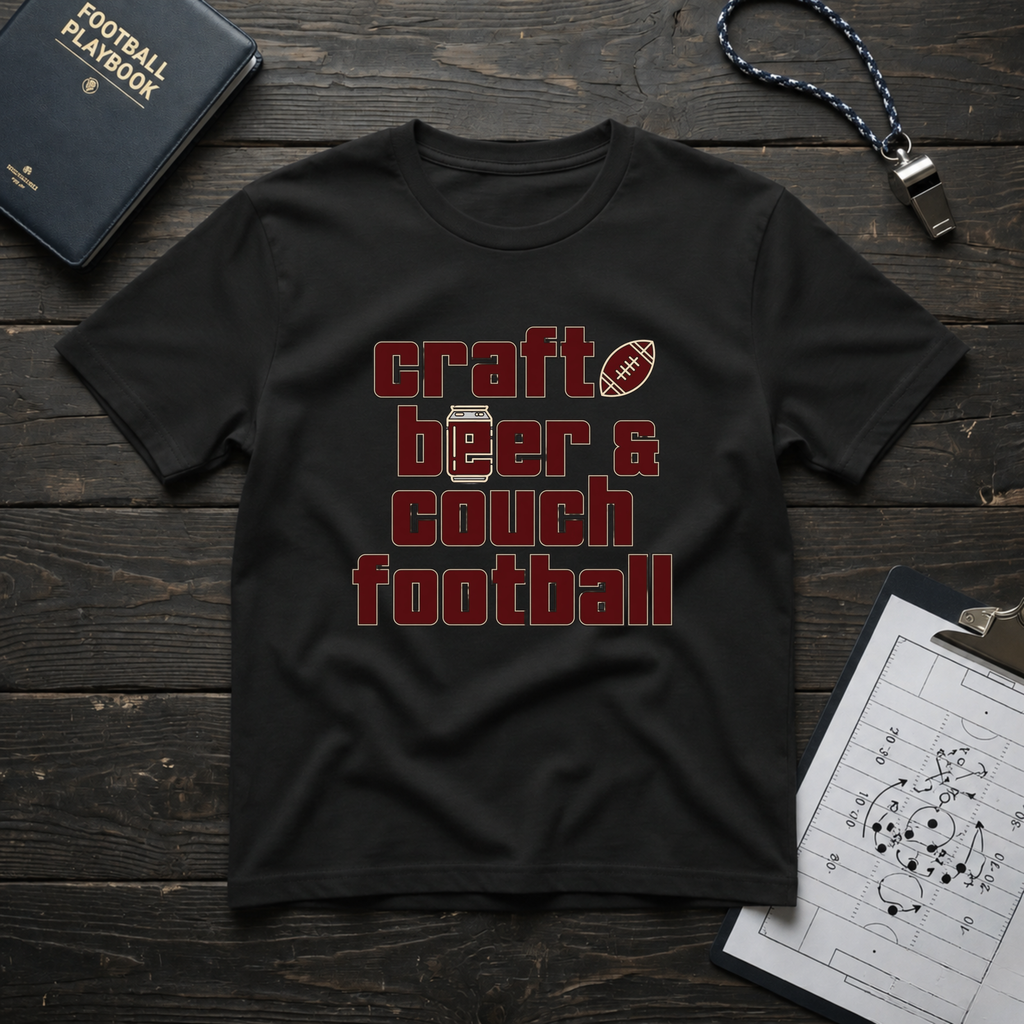 Craft Beer Couch Football T-Shirt