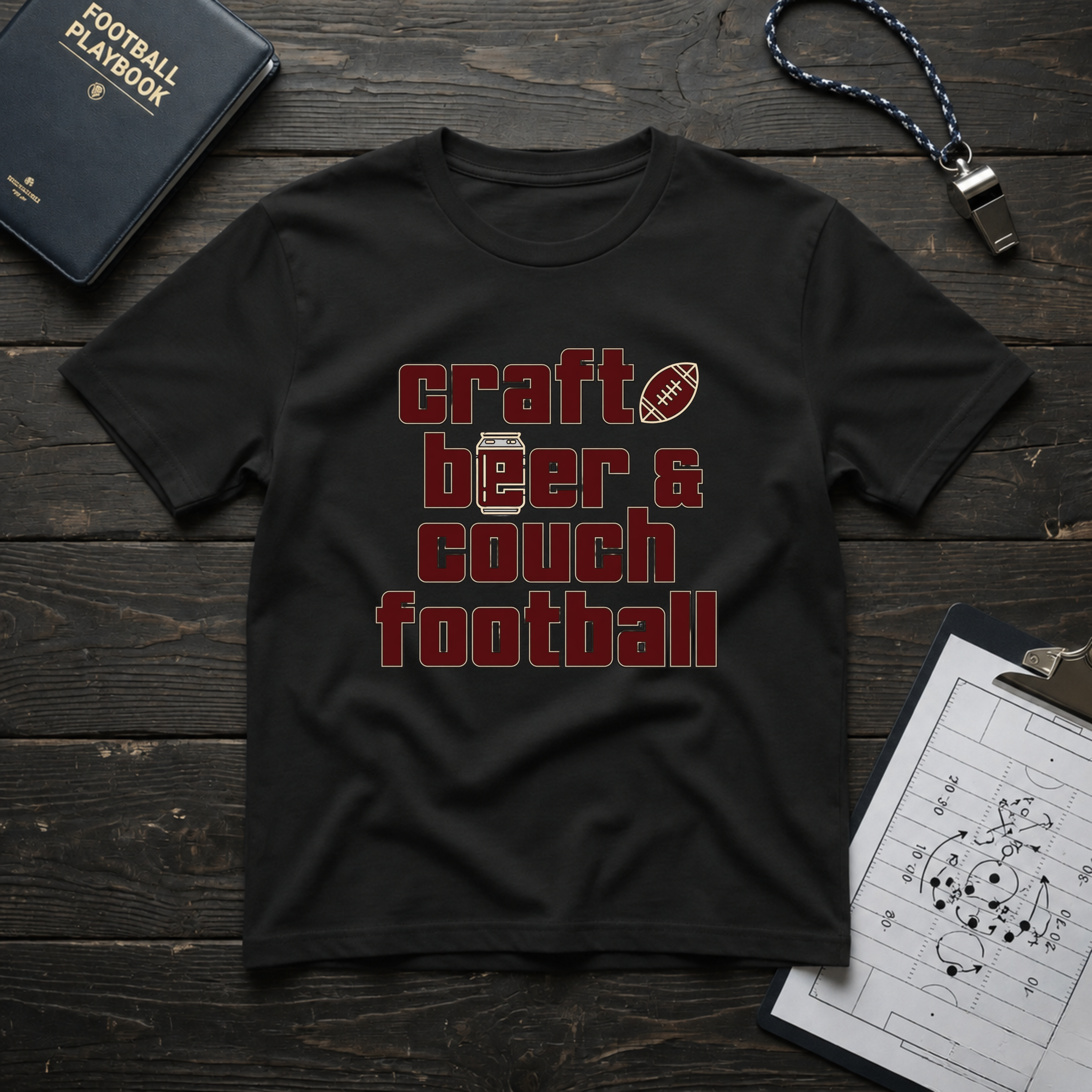 Craft Beer Couch Football T-Shirt
