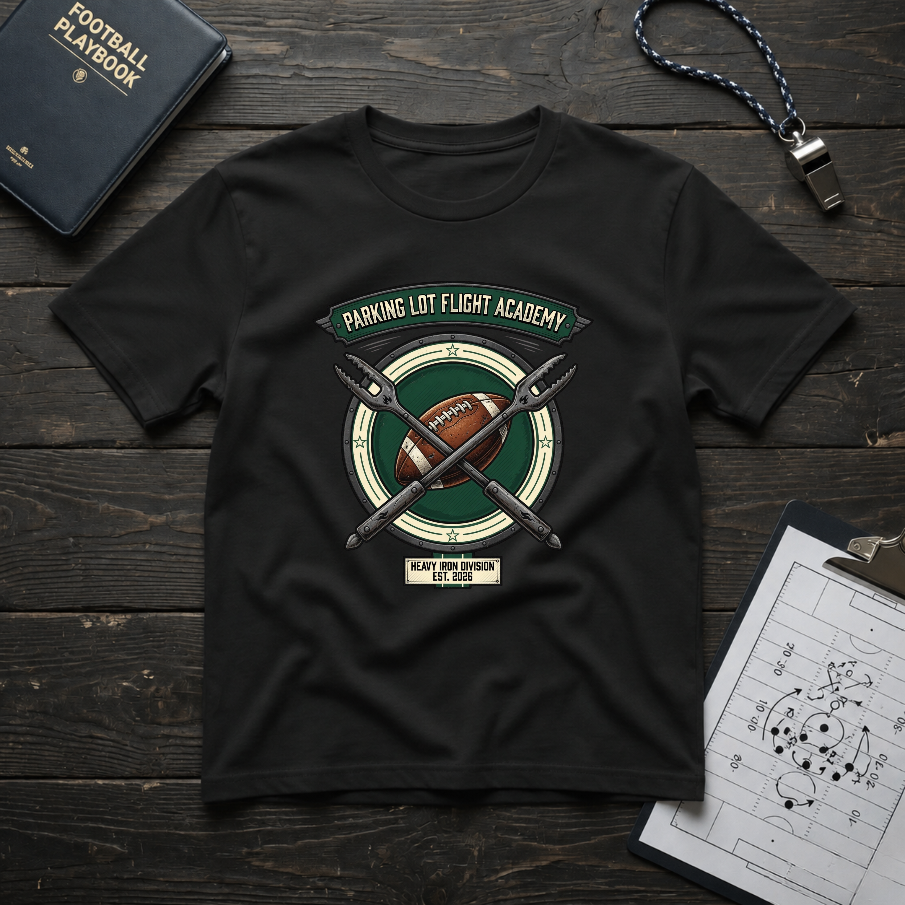 Parking Lot Flight Academy (Heavy Iron Division)  T-Shirt