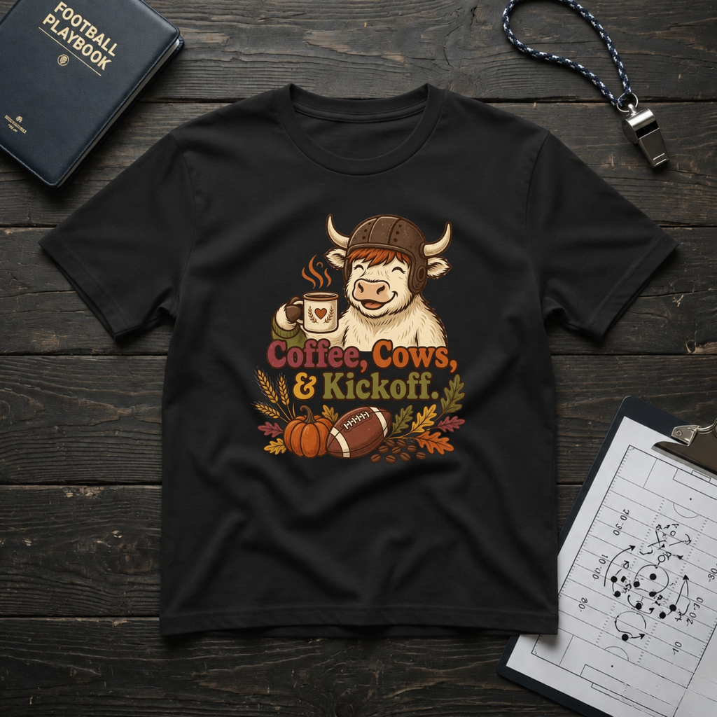 Coffee, Cows & Kickoff T-Shirt