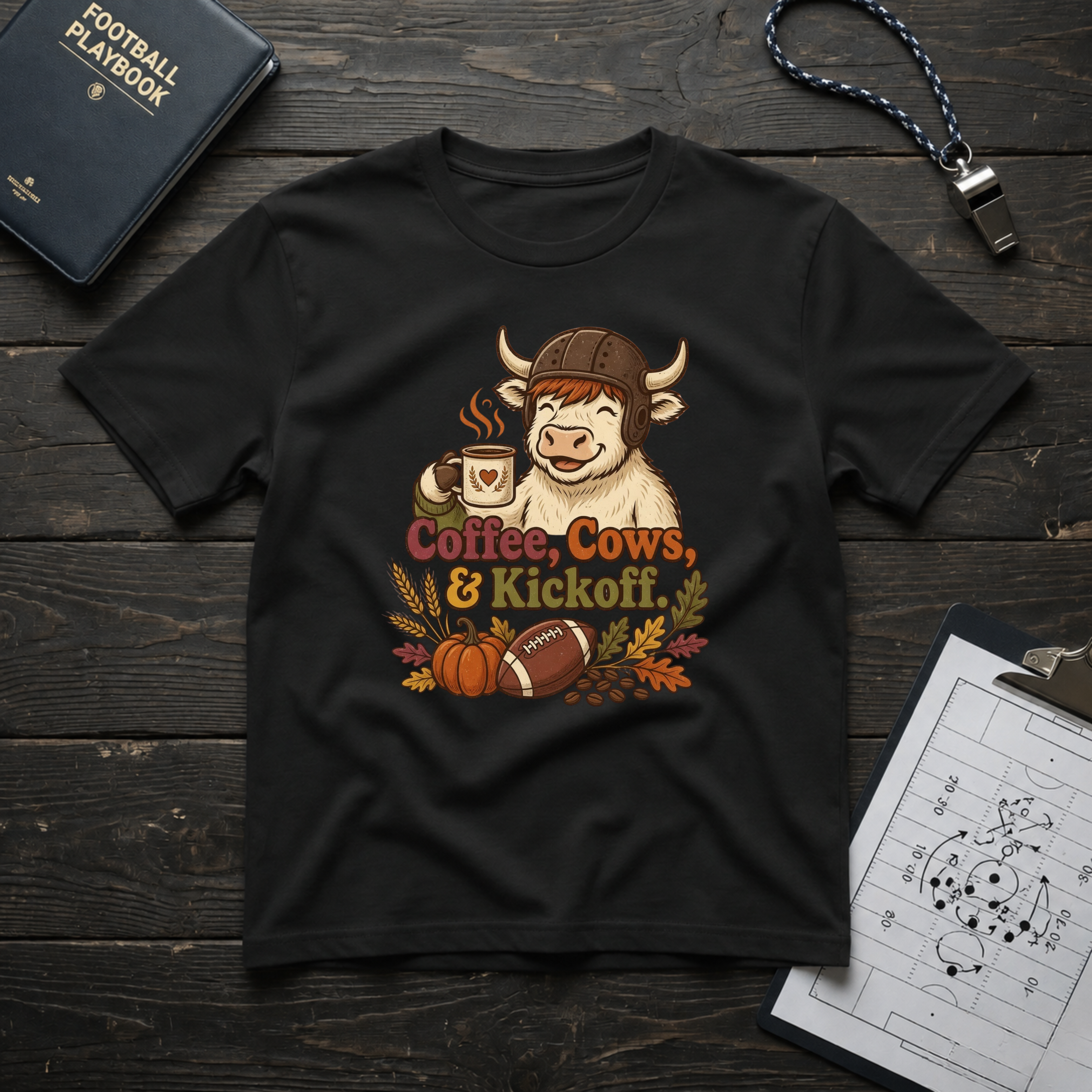 Coffee, Cows & Kickoff T-Shirt