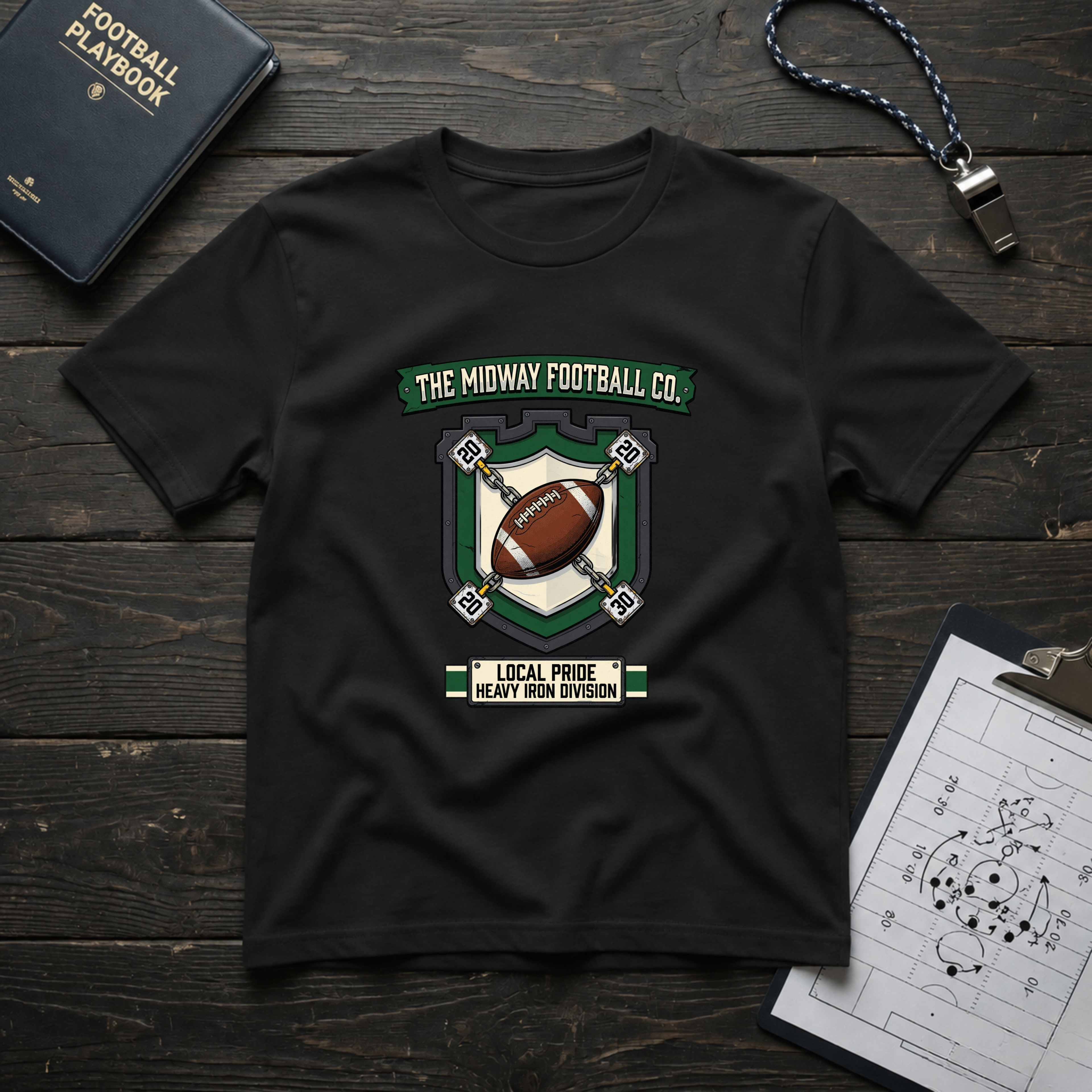 Midway Football Co (Shield) T-Shirt