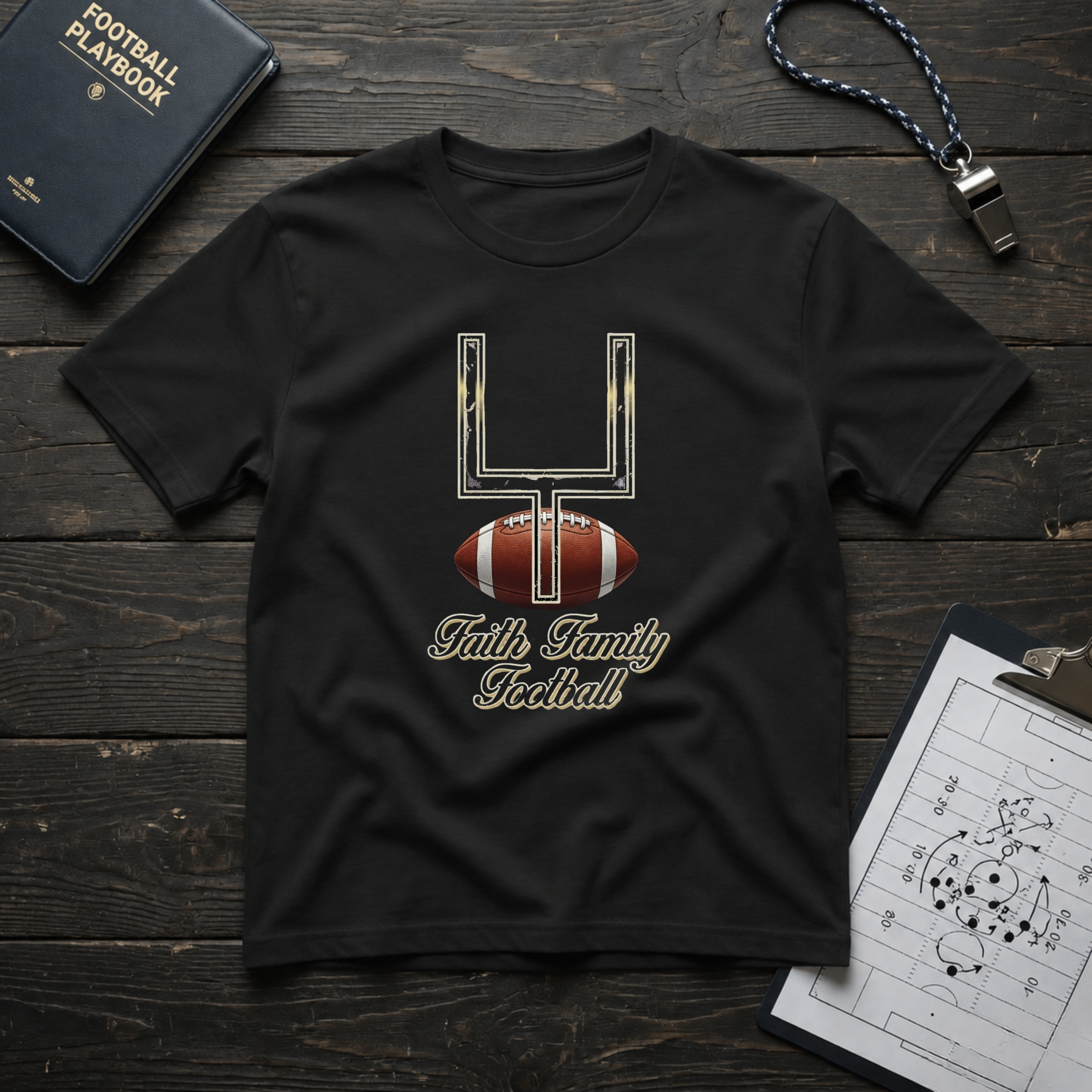 Faith Family Football T-Shirt
