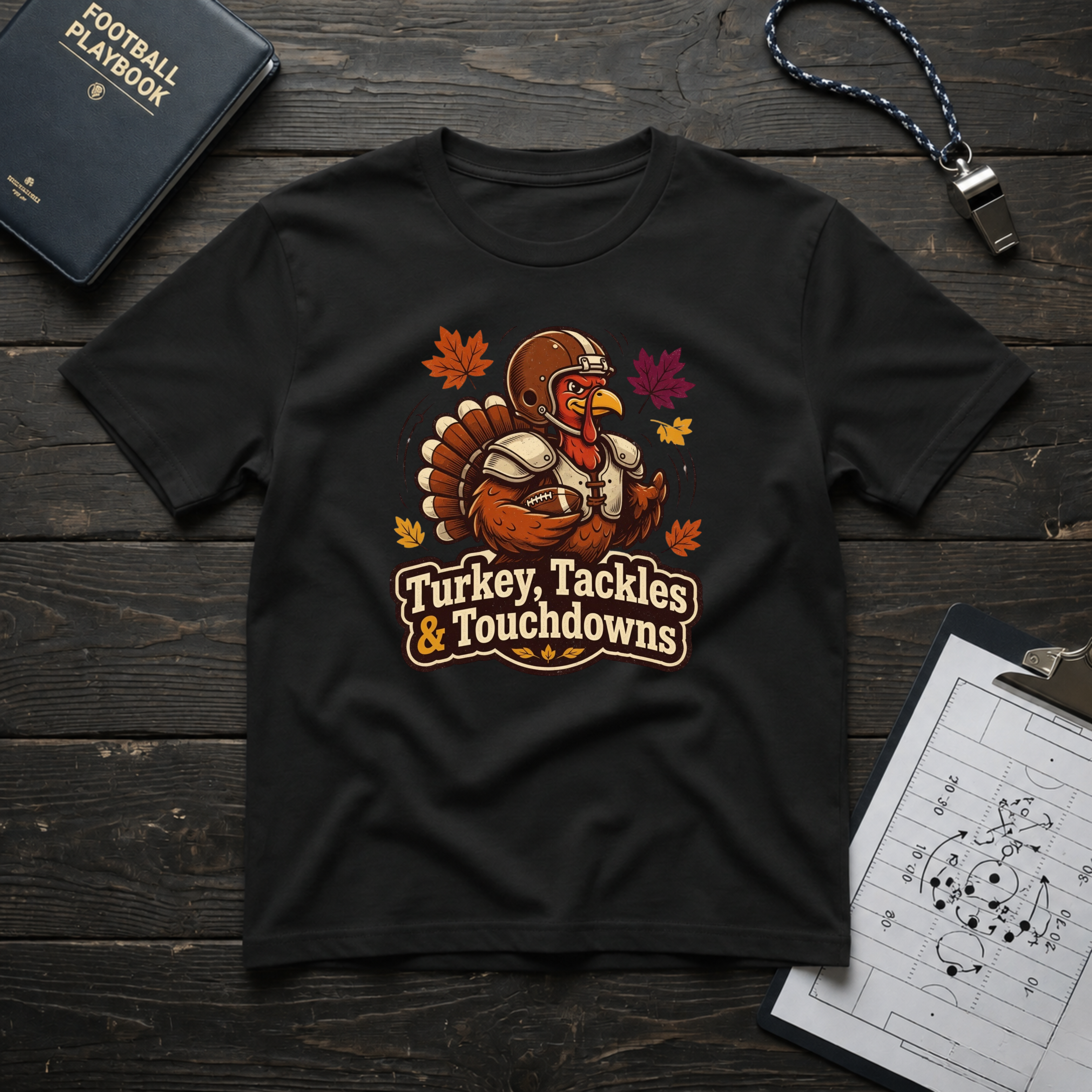 Turkey, Tackles & Touchdowns T-Shirt