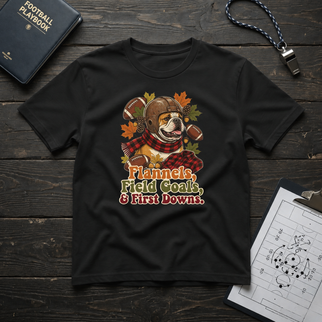 Flannels, Field Goals & First Downs T-Shirt