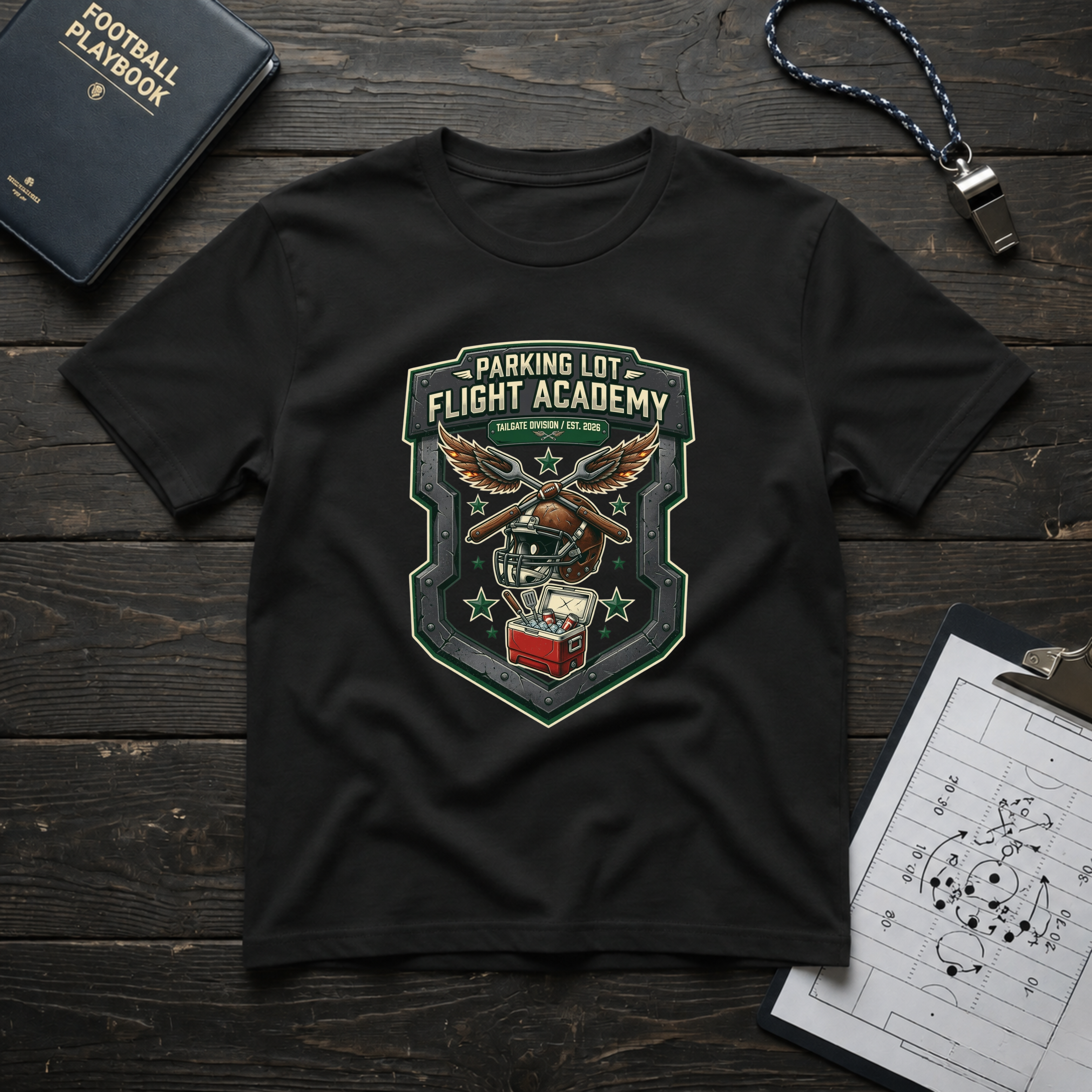 Parking Lot Flight Academy (Shield) T-Shirt