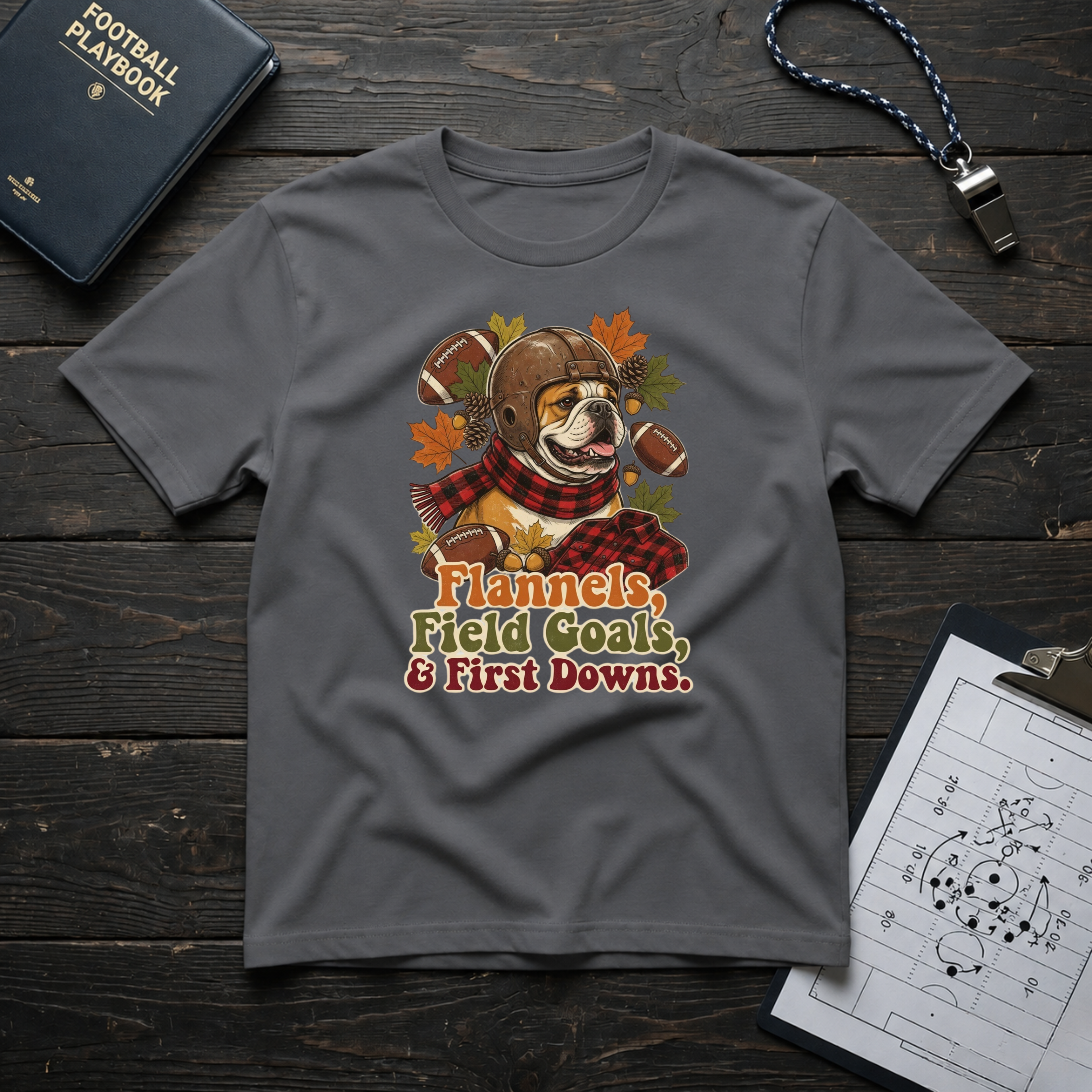 Flannels, Field Goals & First Downs T-Shirt