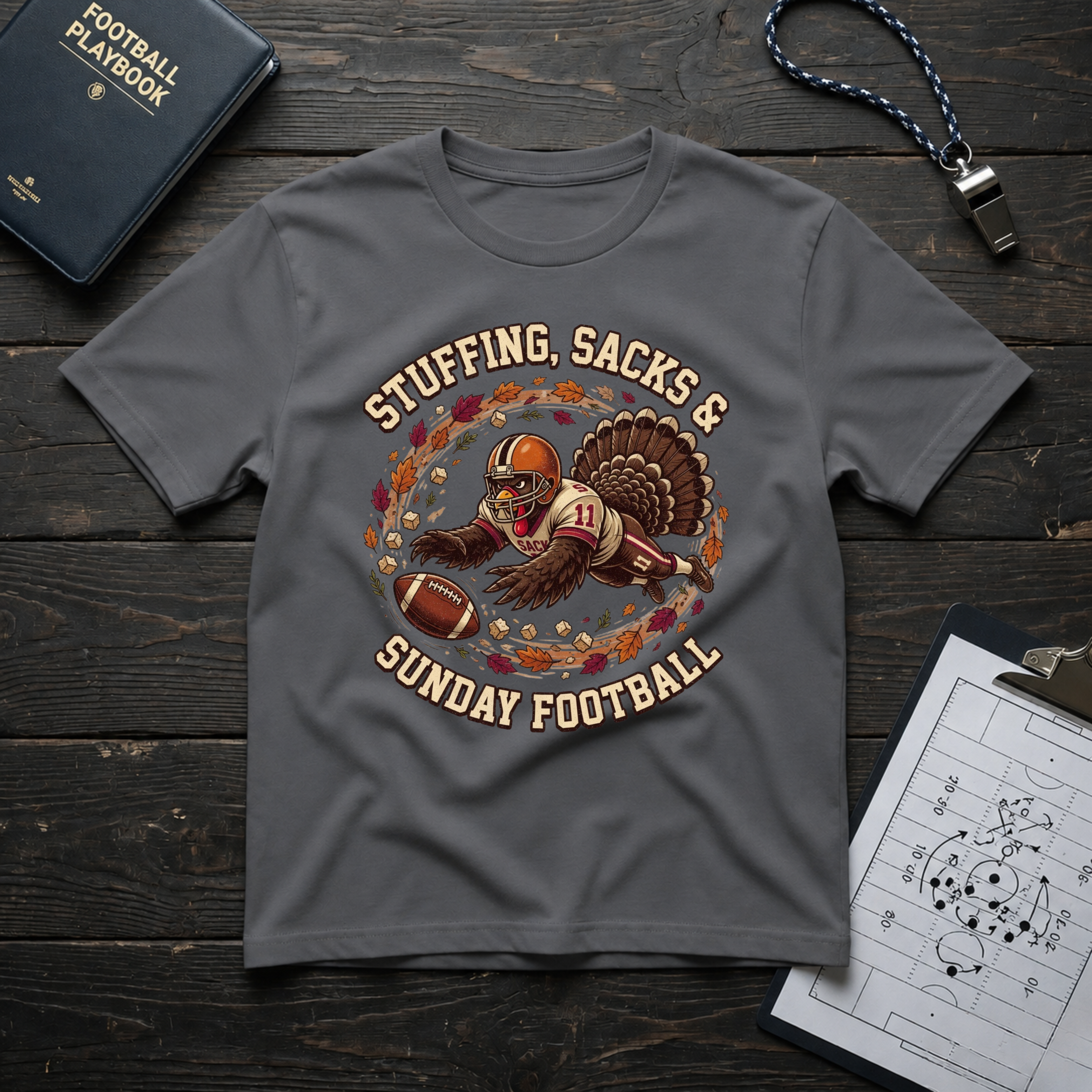 Stuffing, Sacks & Sunday Football T-Shirt