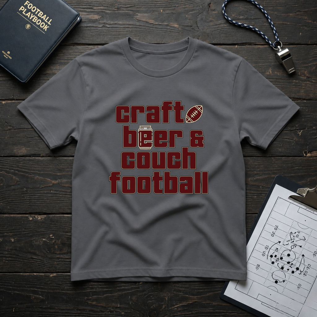 Craft Beer Couch Football T-Shirt