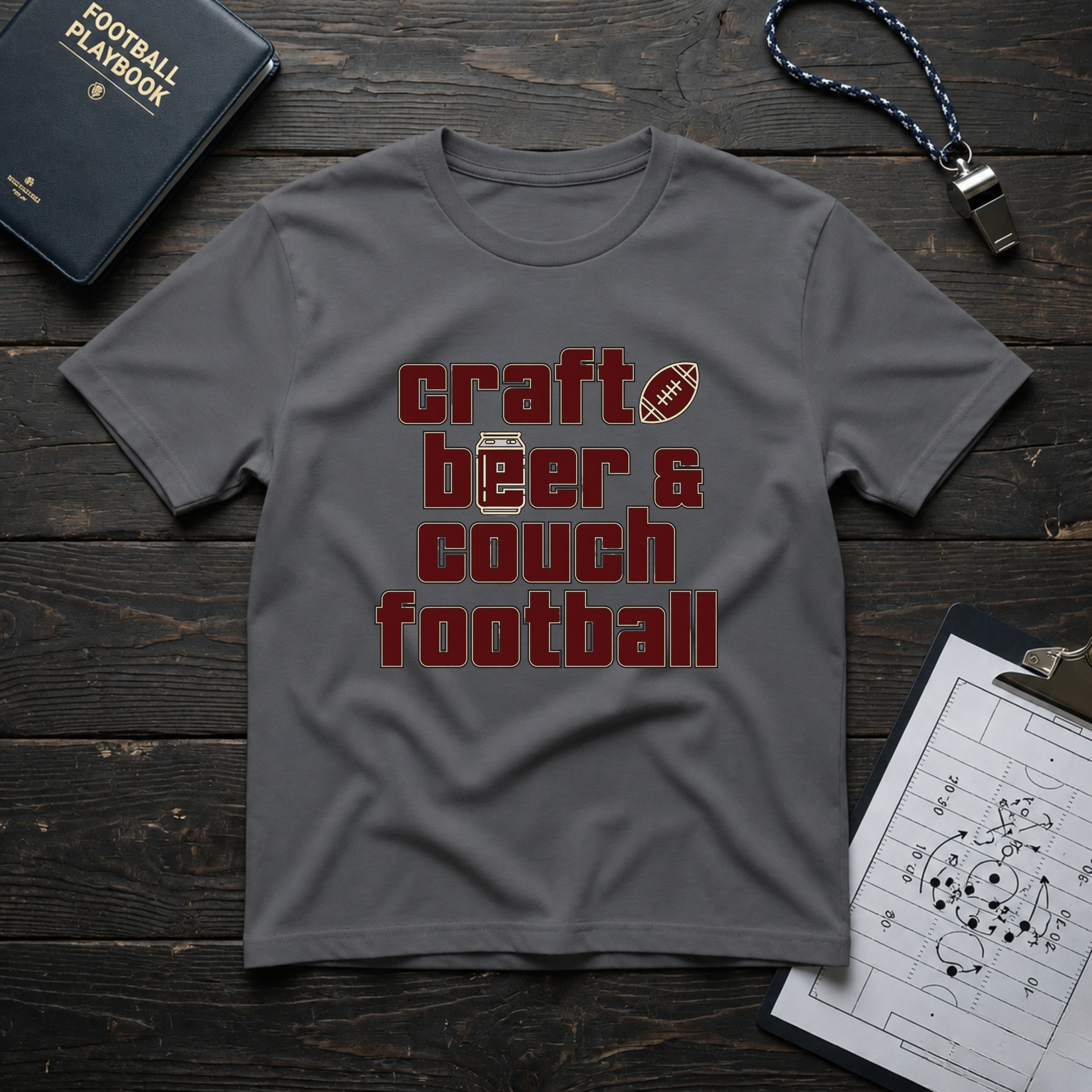 Craft Beer Couch Football T-Shirt