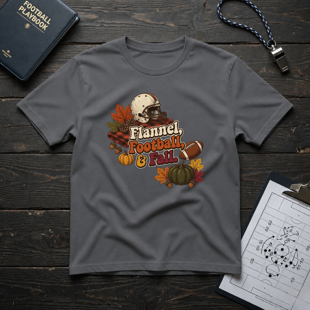 Flannel, Football & Fall T-Shirt