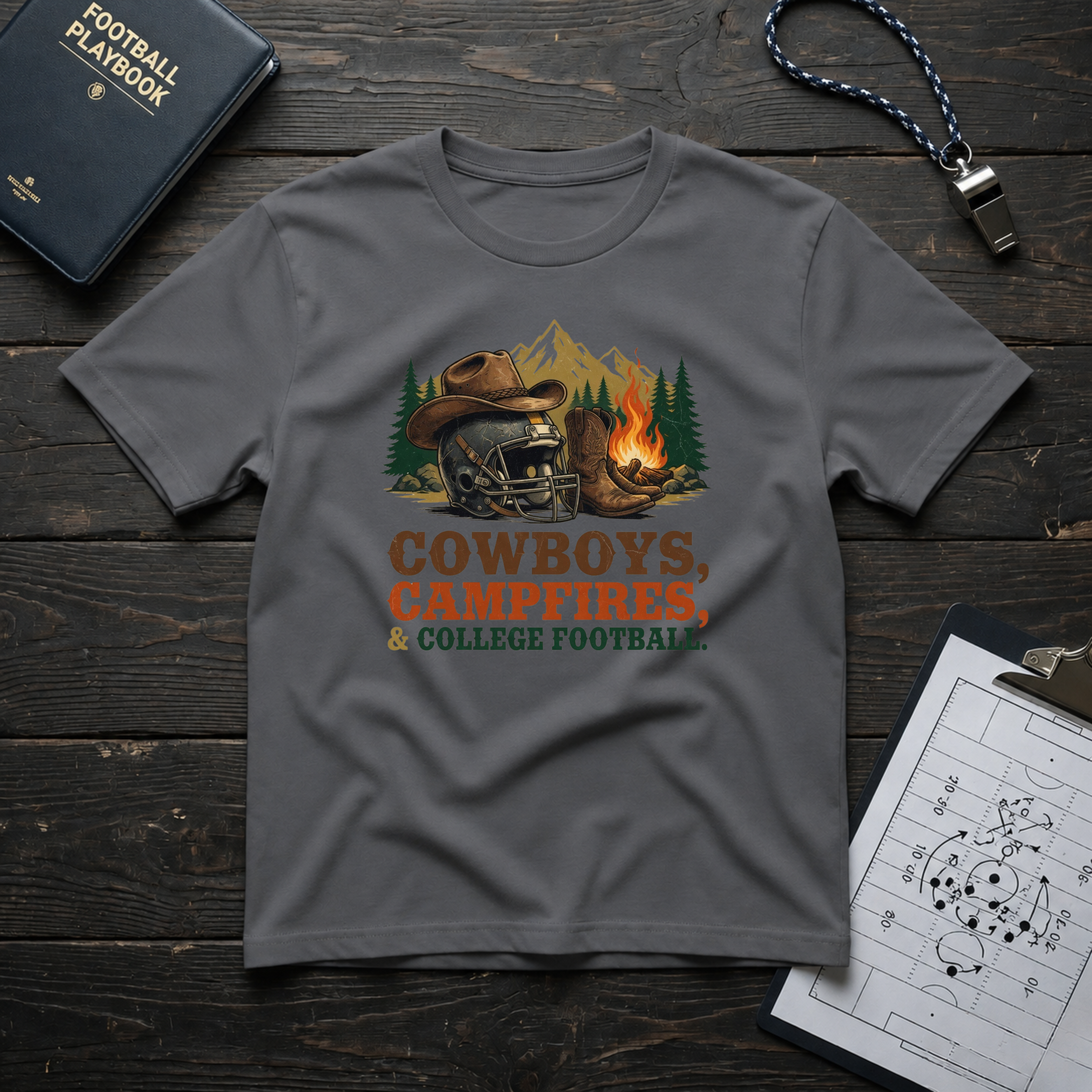 Cowboys, Campfires & College Football T-Shirt