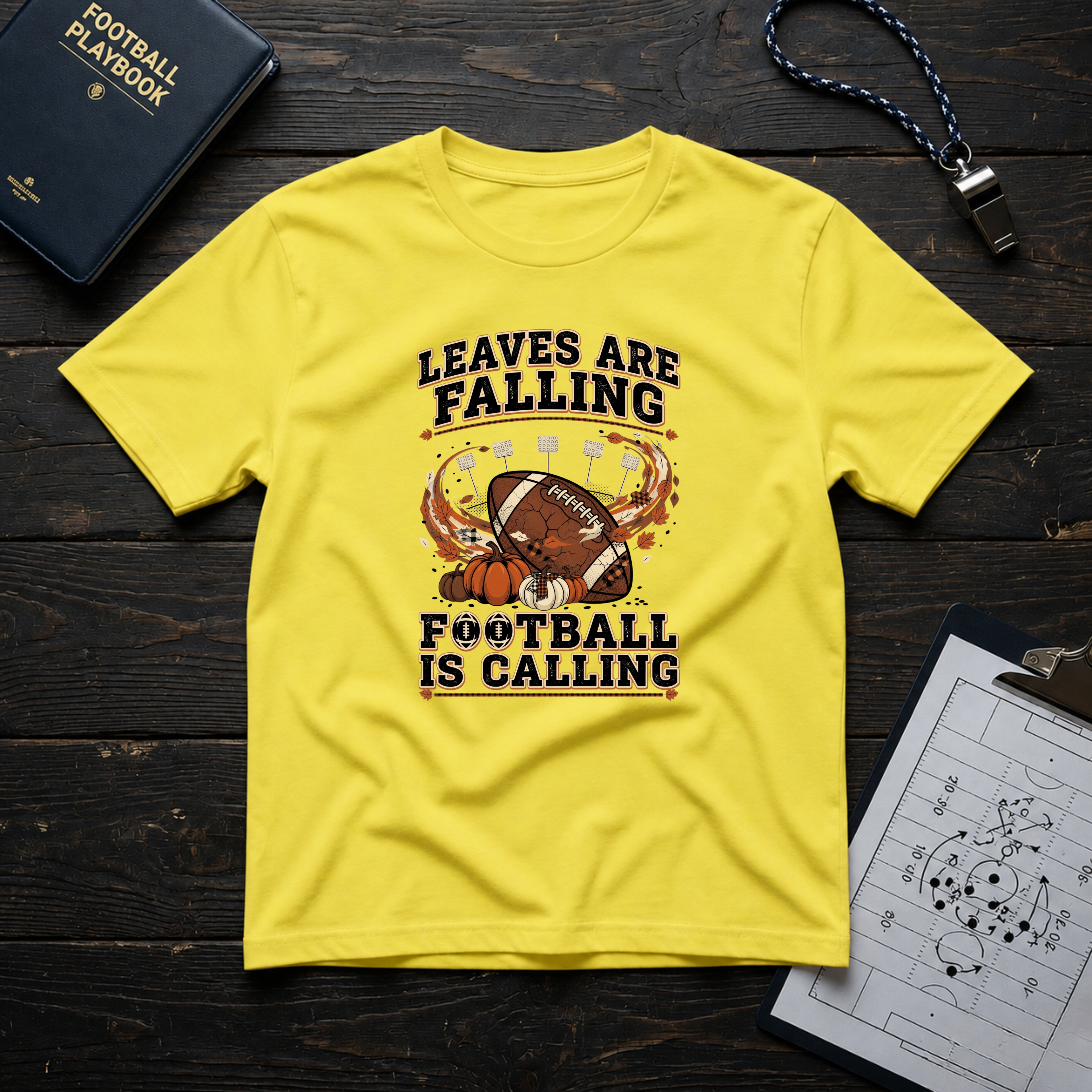 Leaves Are Falling Football Is Calling T-Shirt