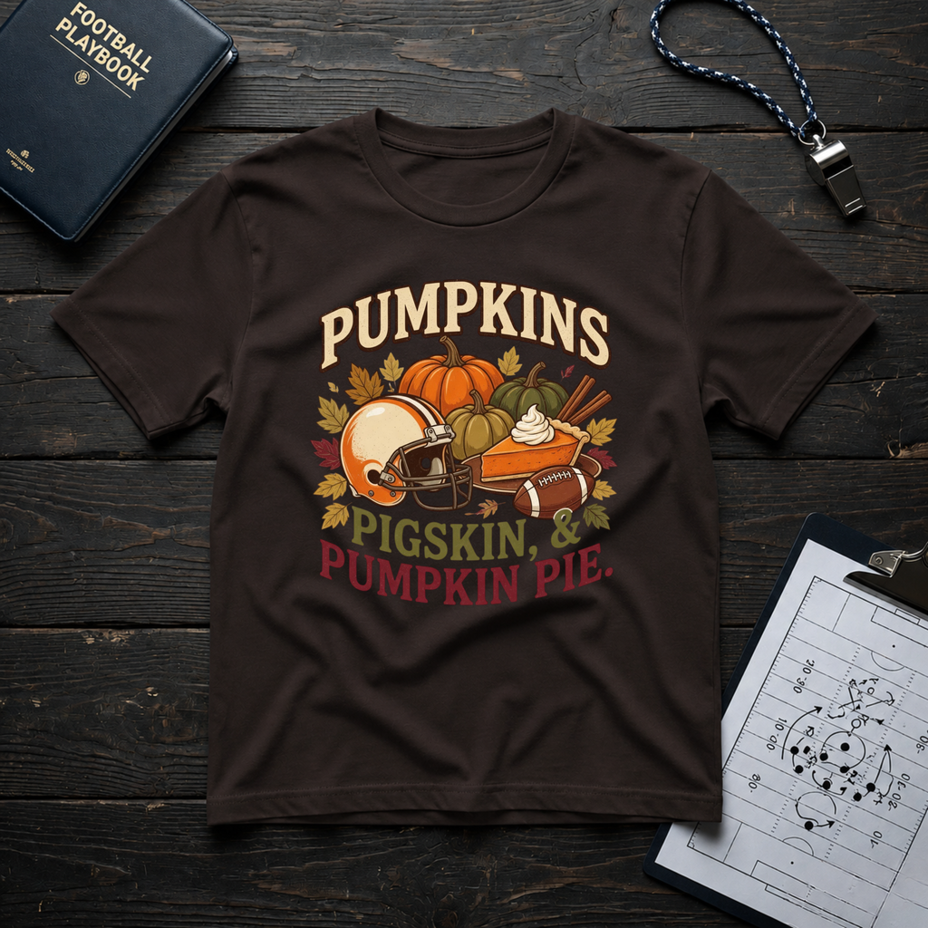 Pumpkins, Pigskin & Pumpkin Pie T-Shirt