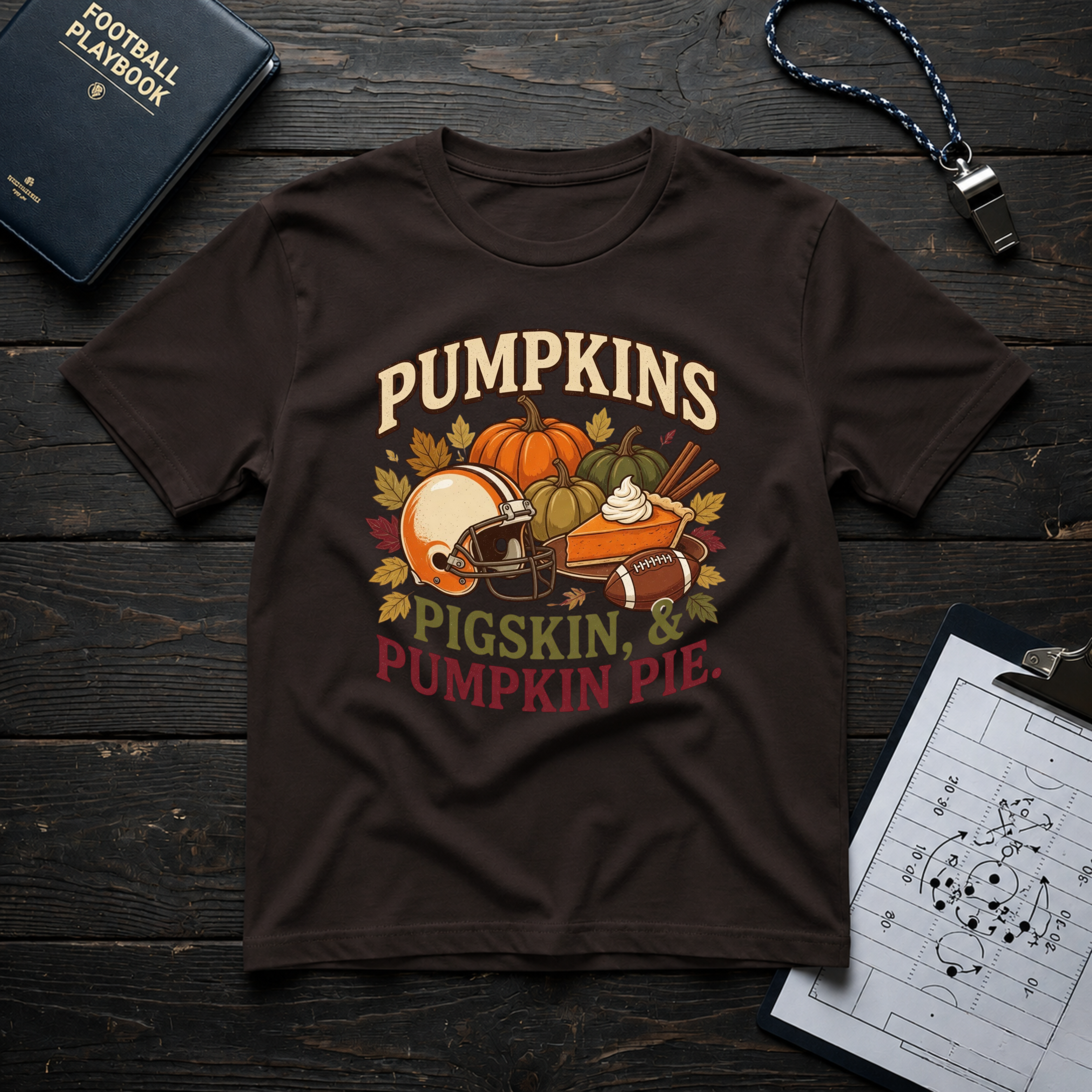 Pumpkins, Pigskin & Pumpkin Pie T-Shirt