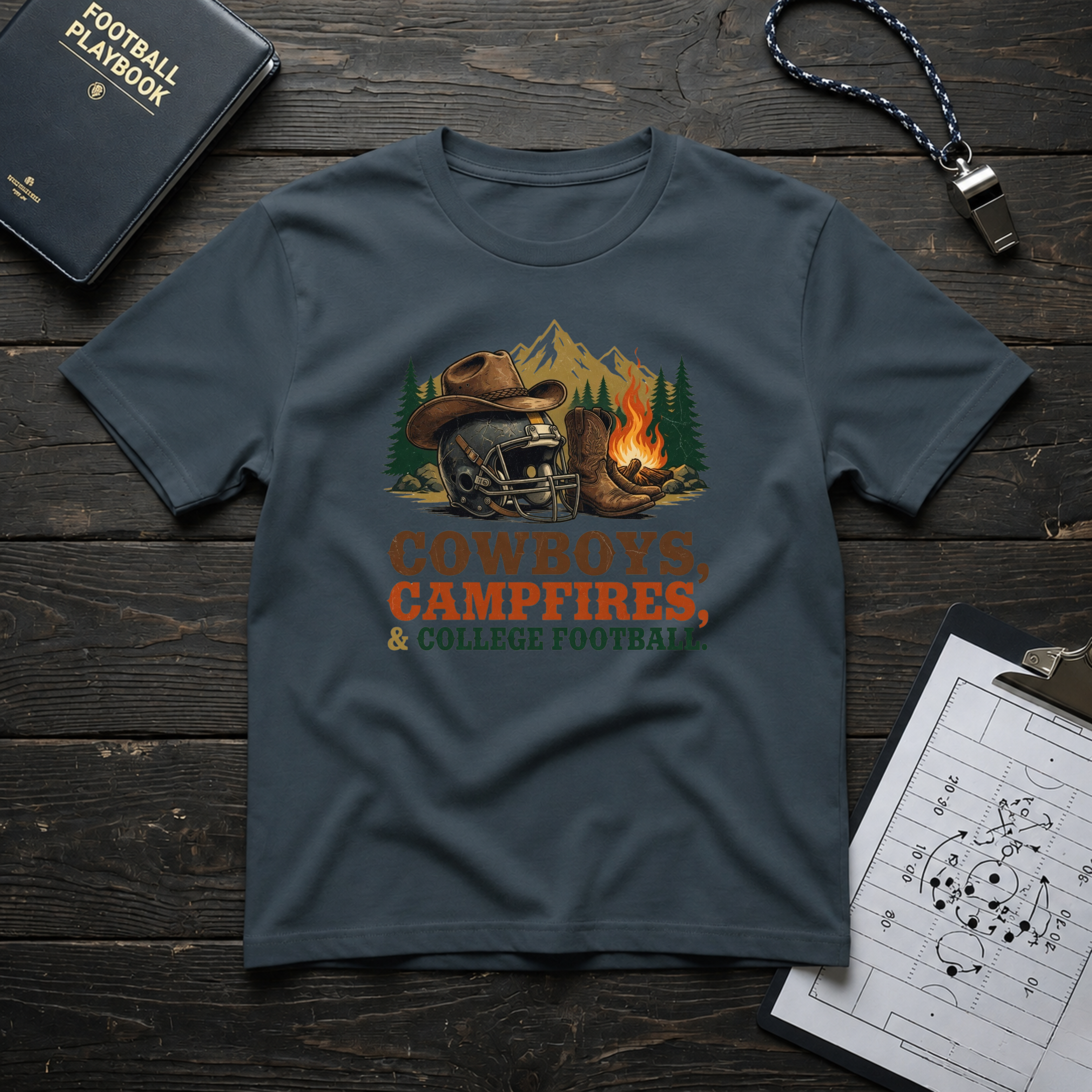 Cowboys, Campfires & College Football T-Shirt