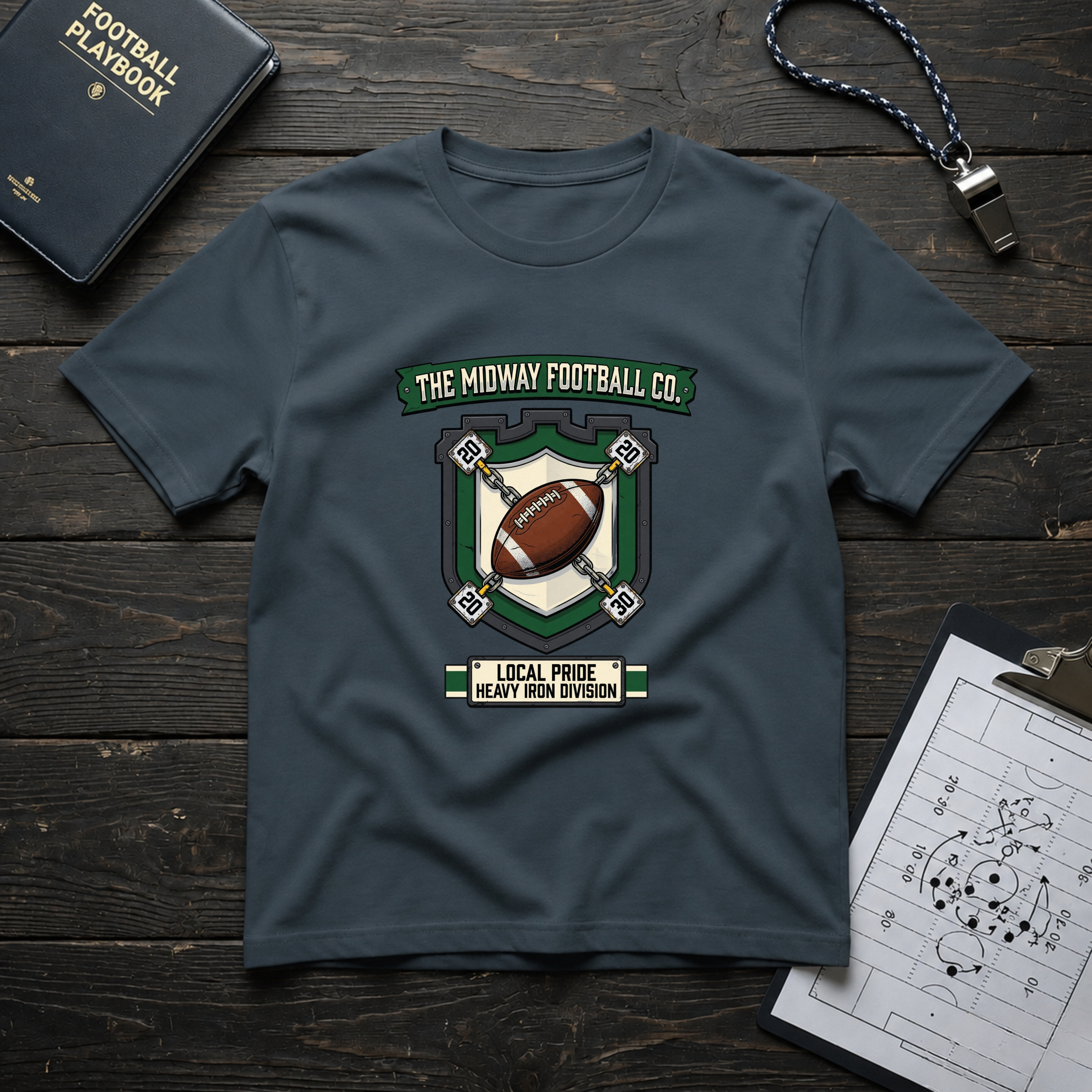 Midway Football Co (Shield) T-Shirt