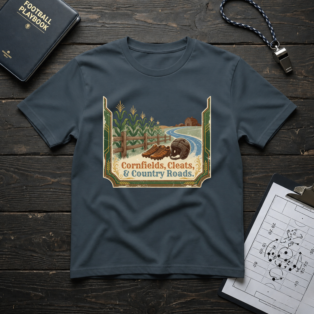 Cornfields, Cleats & Country Roads T-Shirt