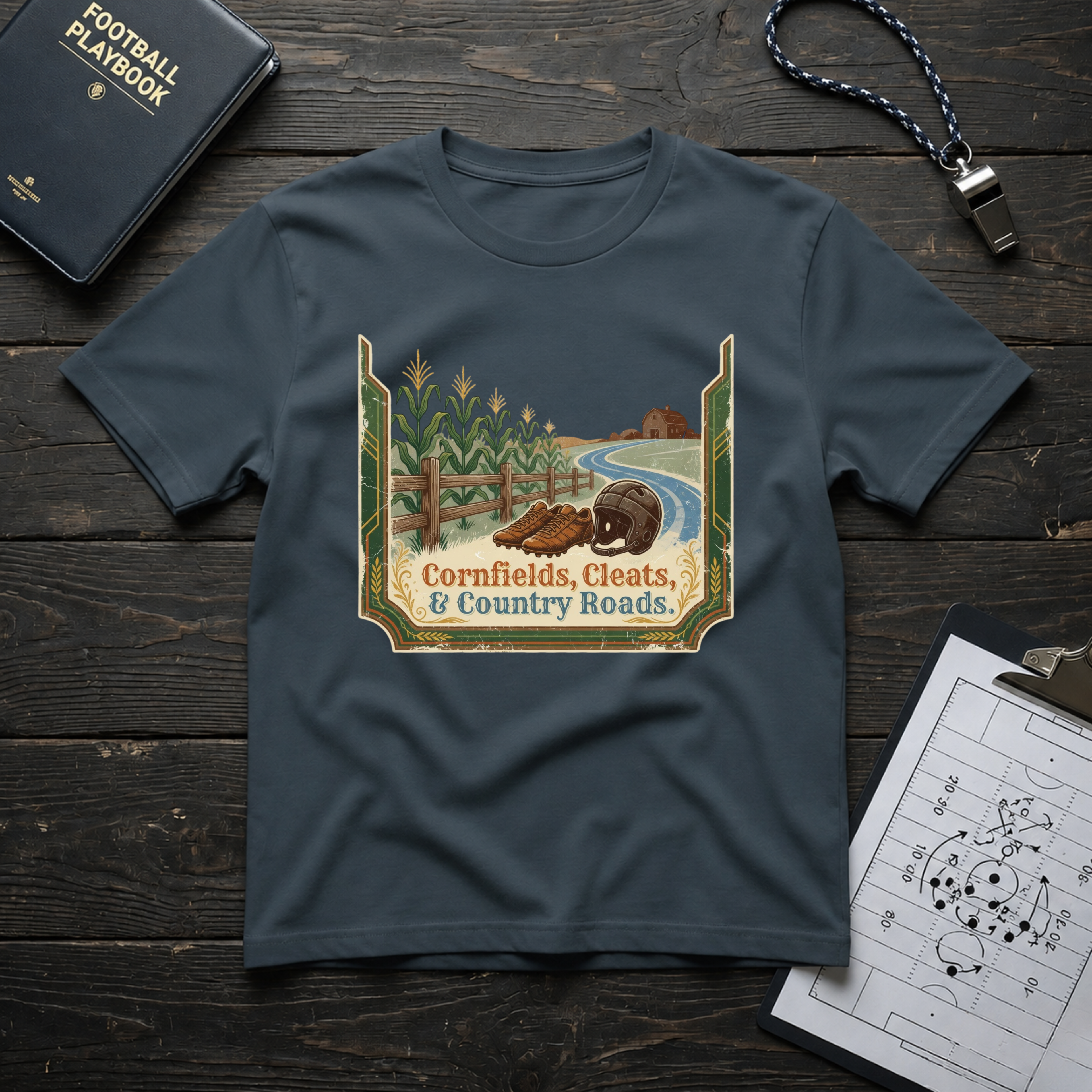 Cornfields, Cleats & Country Roads T-Shirt
