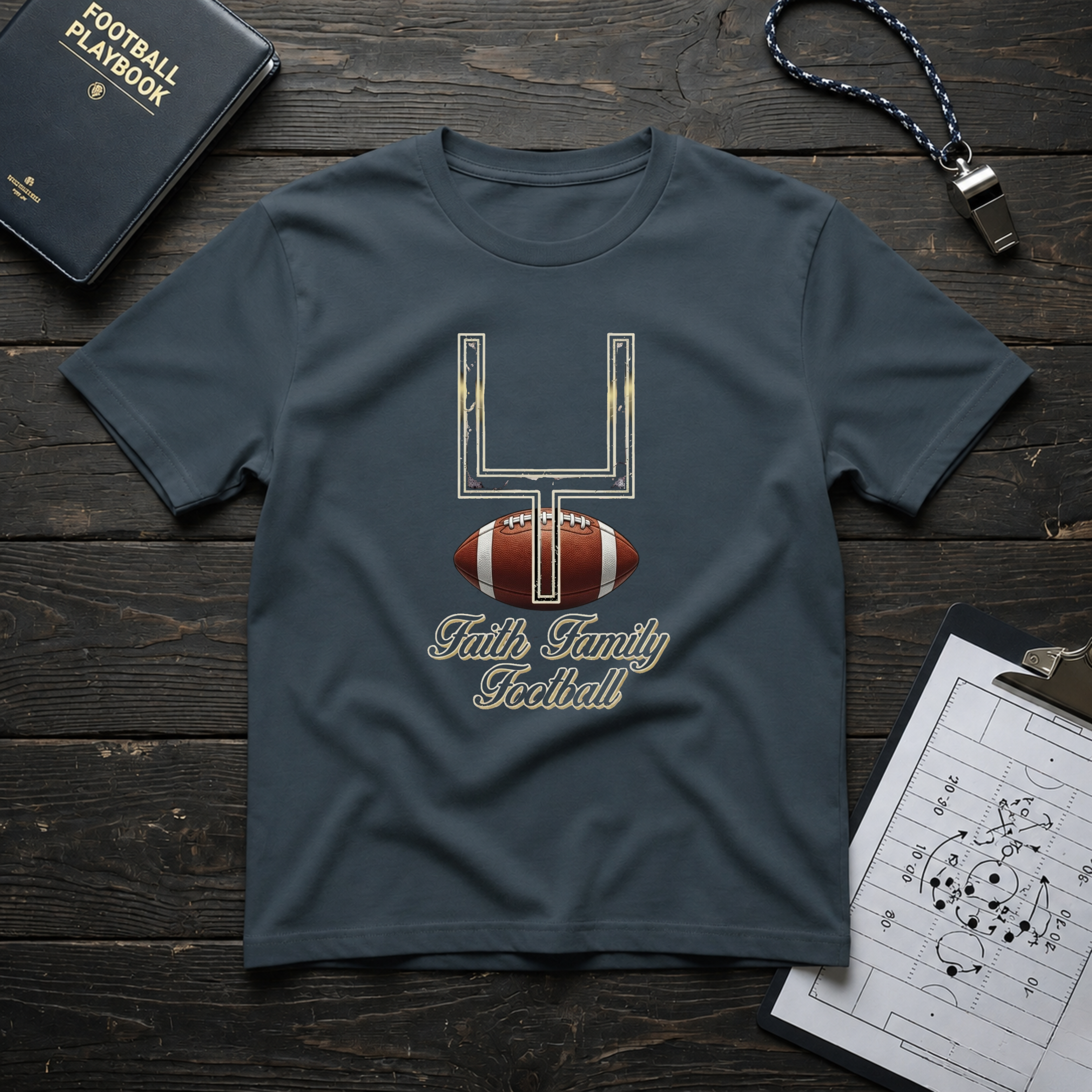 Faith Family Football T-Shirt