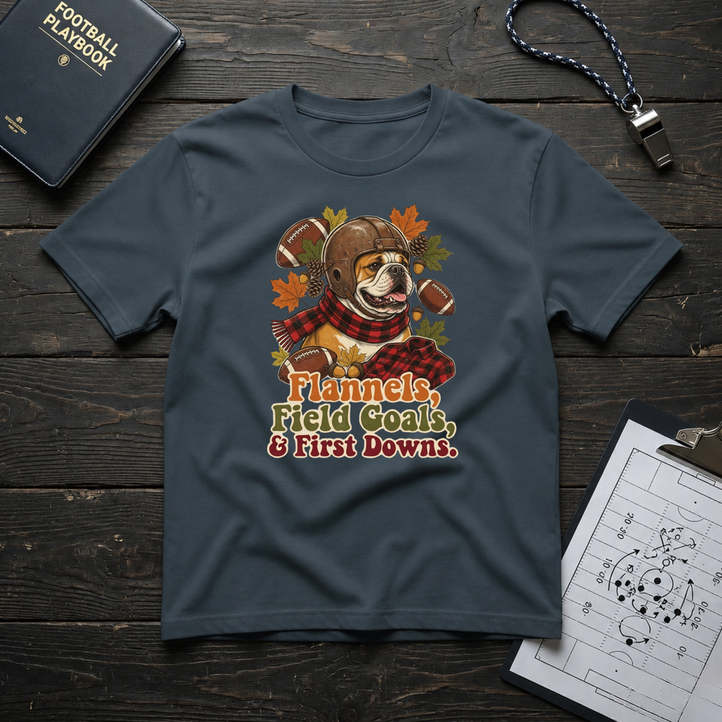 Flannels, Field Goals & First Downs T-Shirt