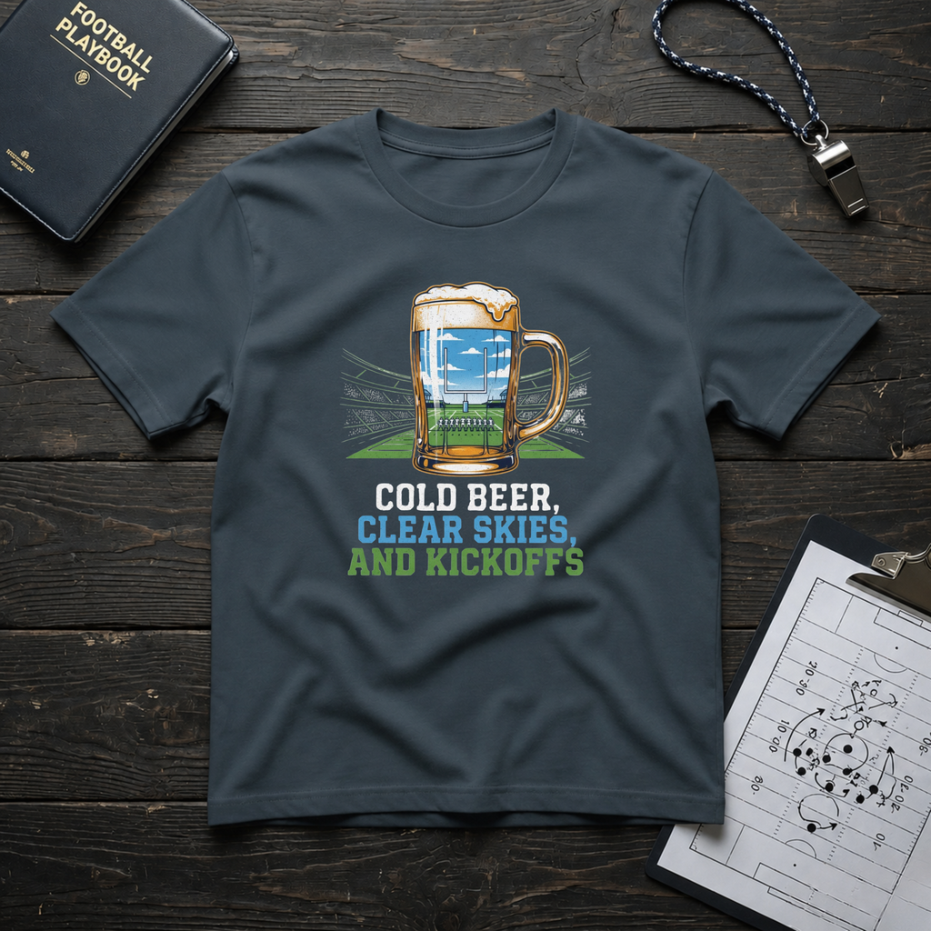 Cold Beer, Clear Skies, and Kickoffs T-Shirt