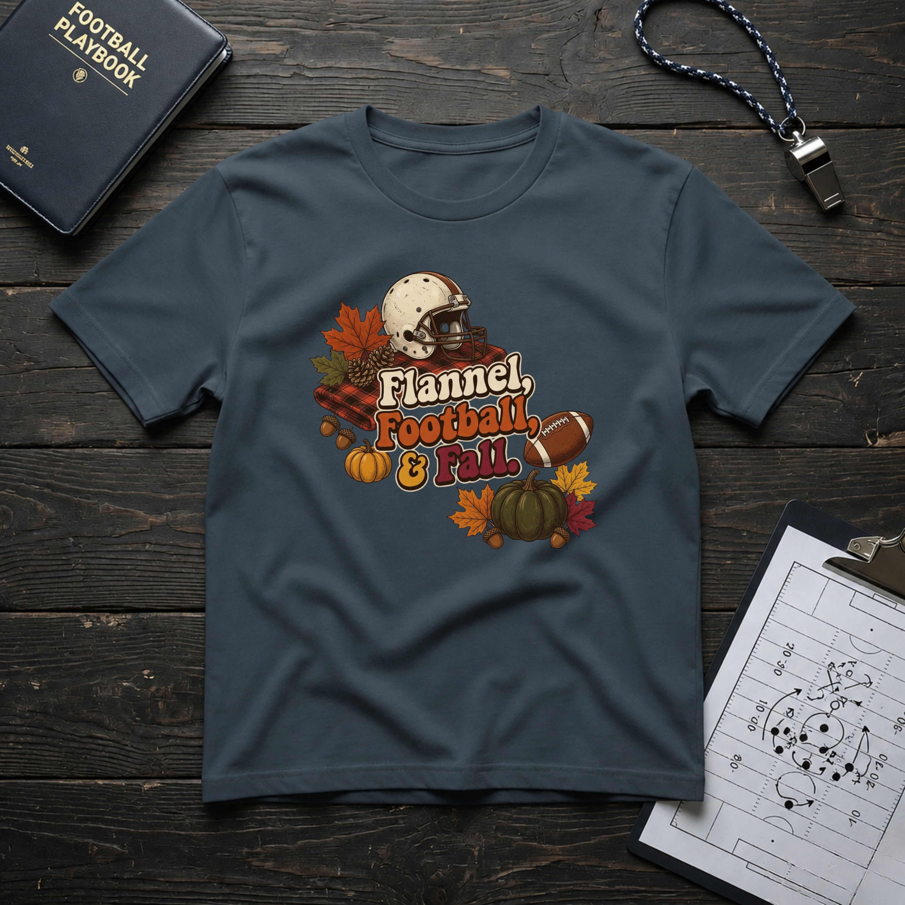 Flannel, Football & Fall T-Shirt