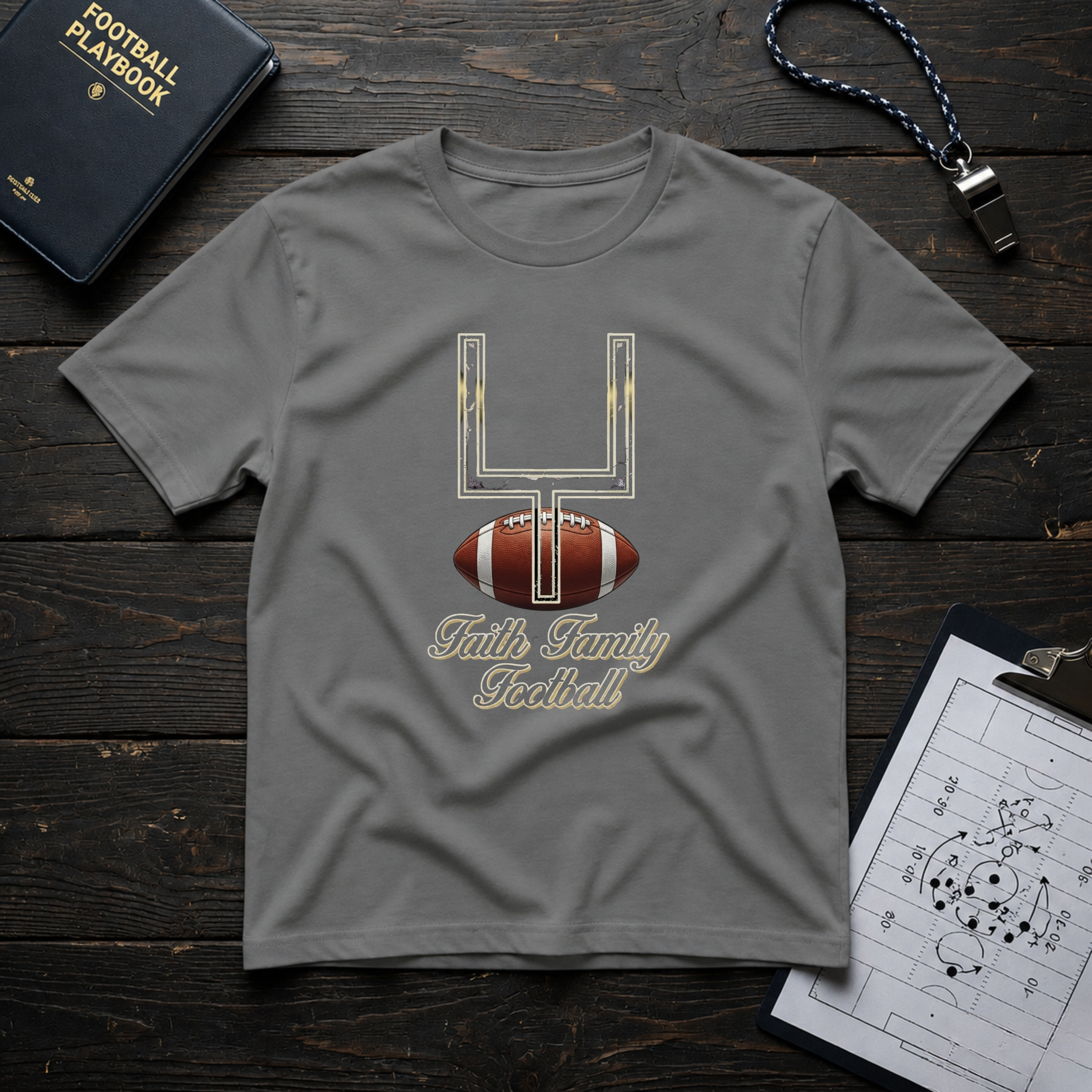 Faith Family Football T-Shirt