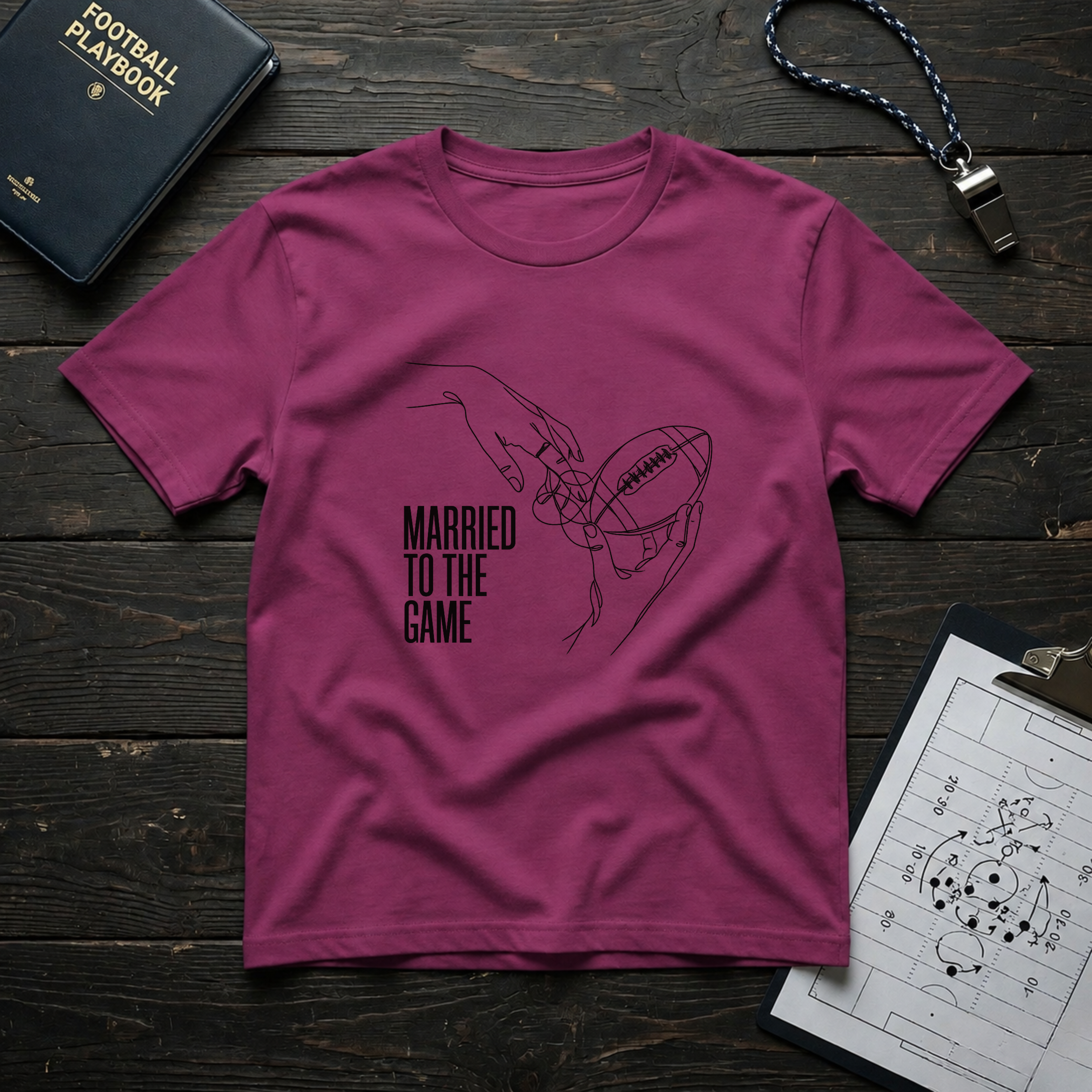 Married To The Game (Football) T-Shirt