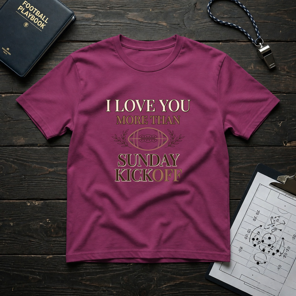 I Love You More Than Sunday Kickoff T-Shirt