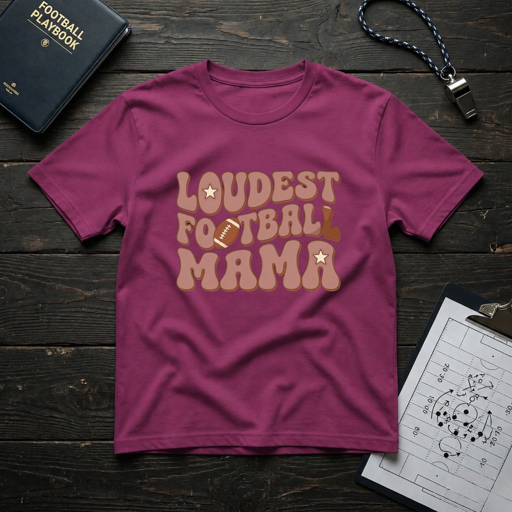 Loudest Football Mama T-Shirt