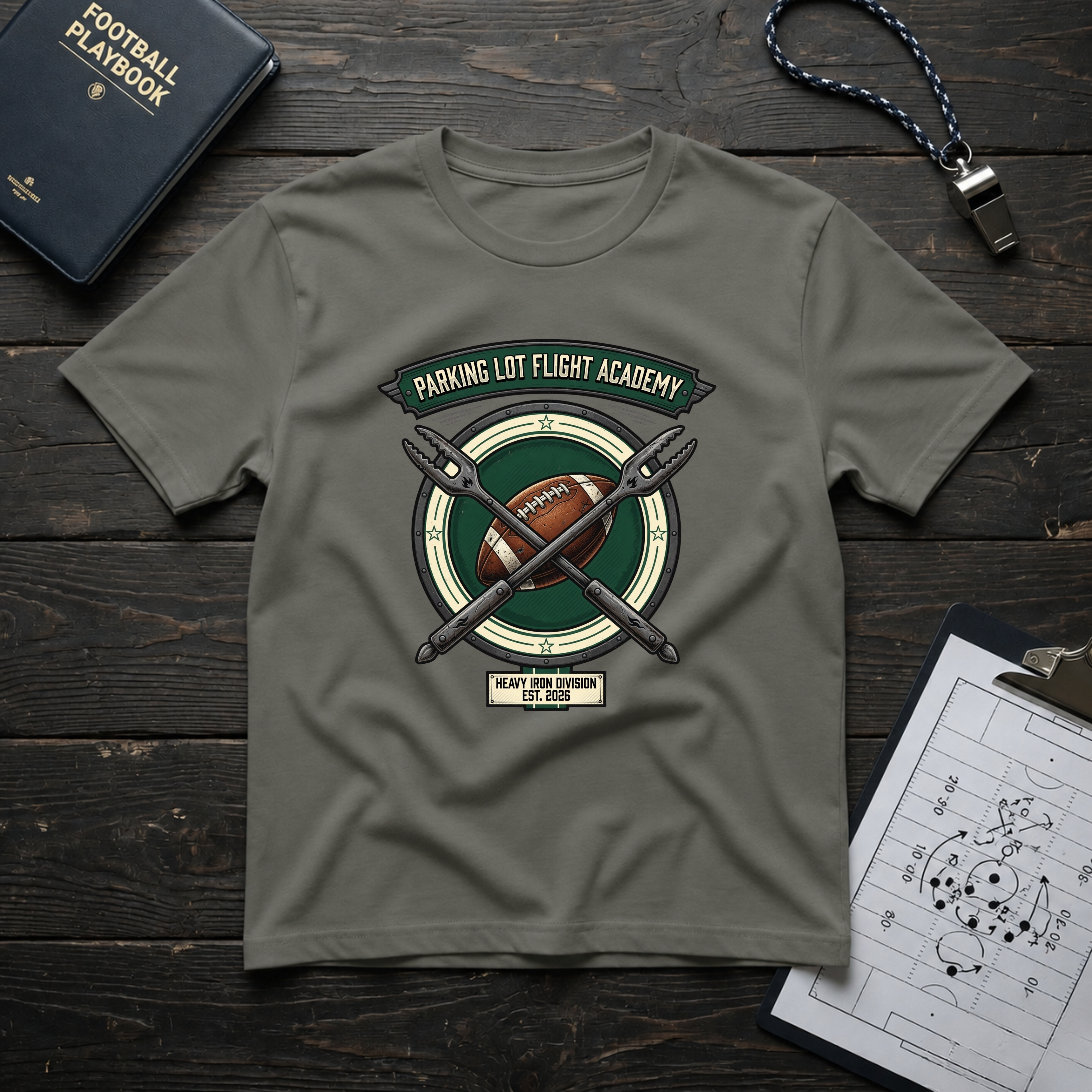 Parking Lot Flight Academy (Heavy Iron Division)  T-Shirt