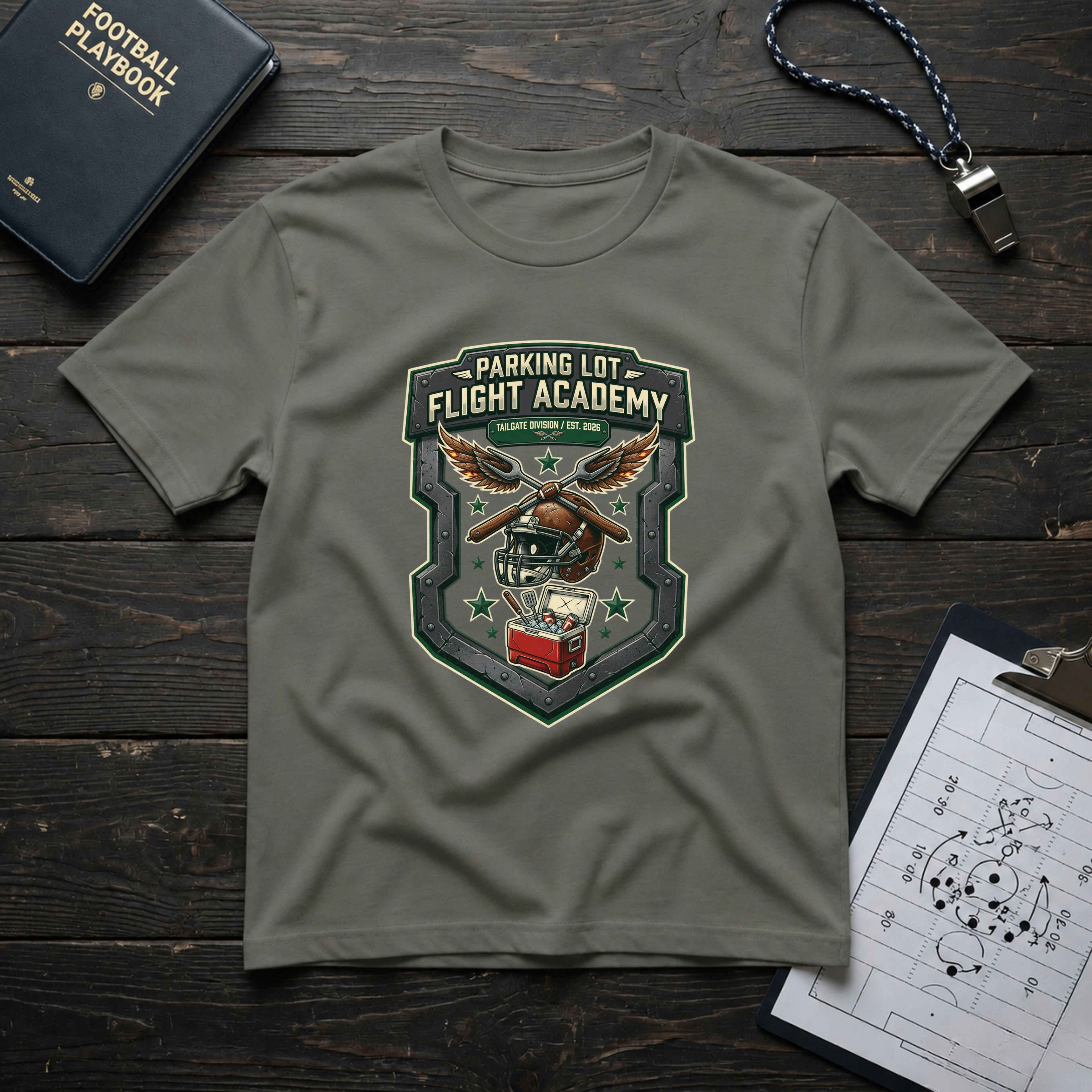 Parking Lot Flight Academy (Shield) T-Shirt