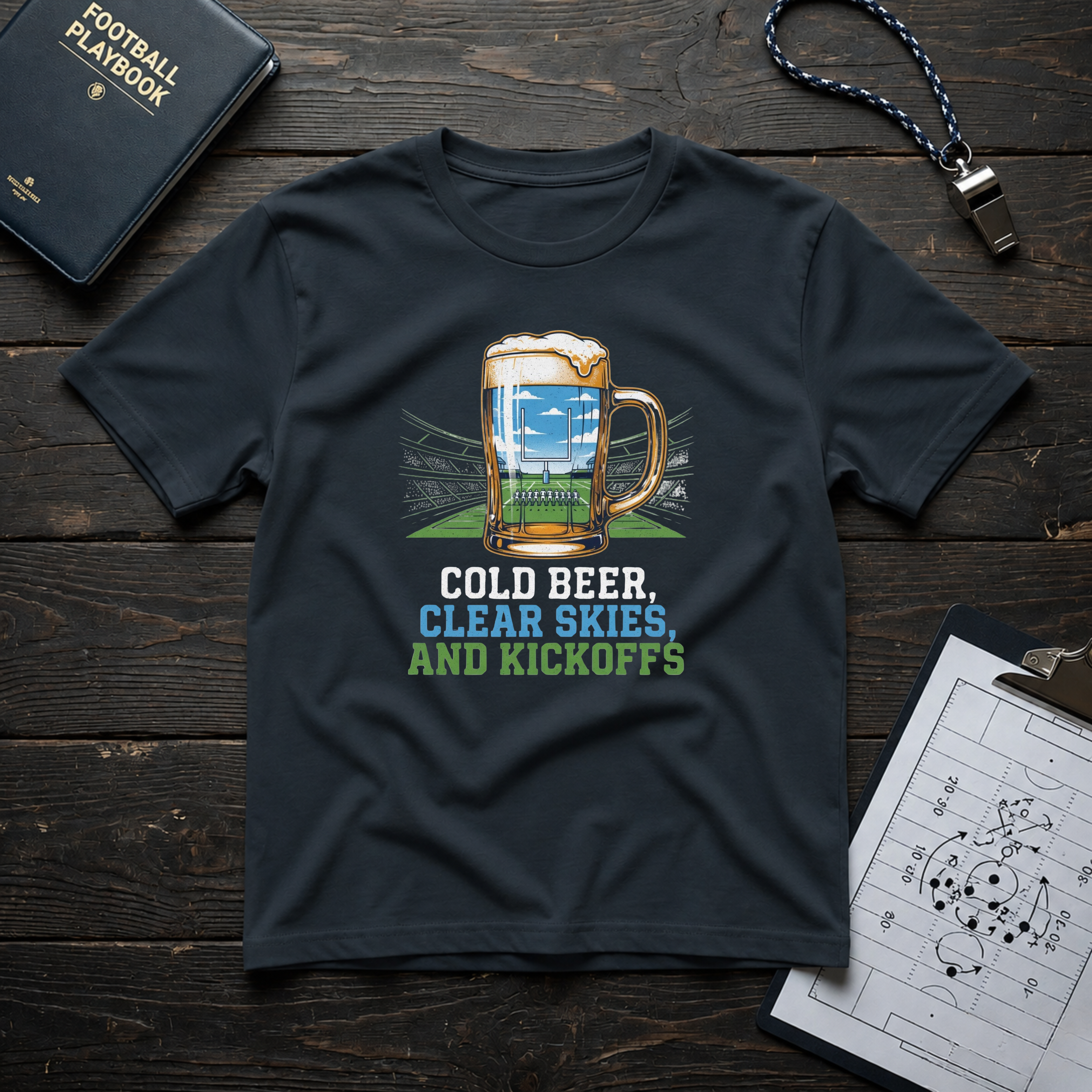 Cold Beer, Clear Skies, and Kickoffs T-Shirt