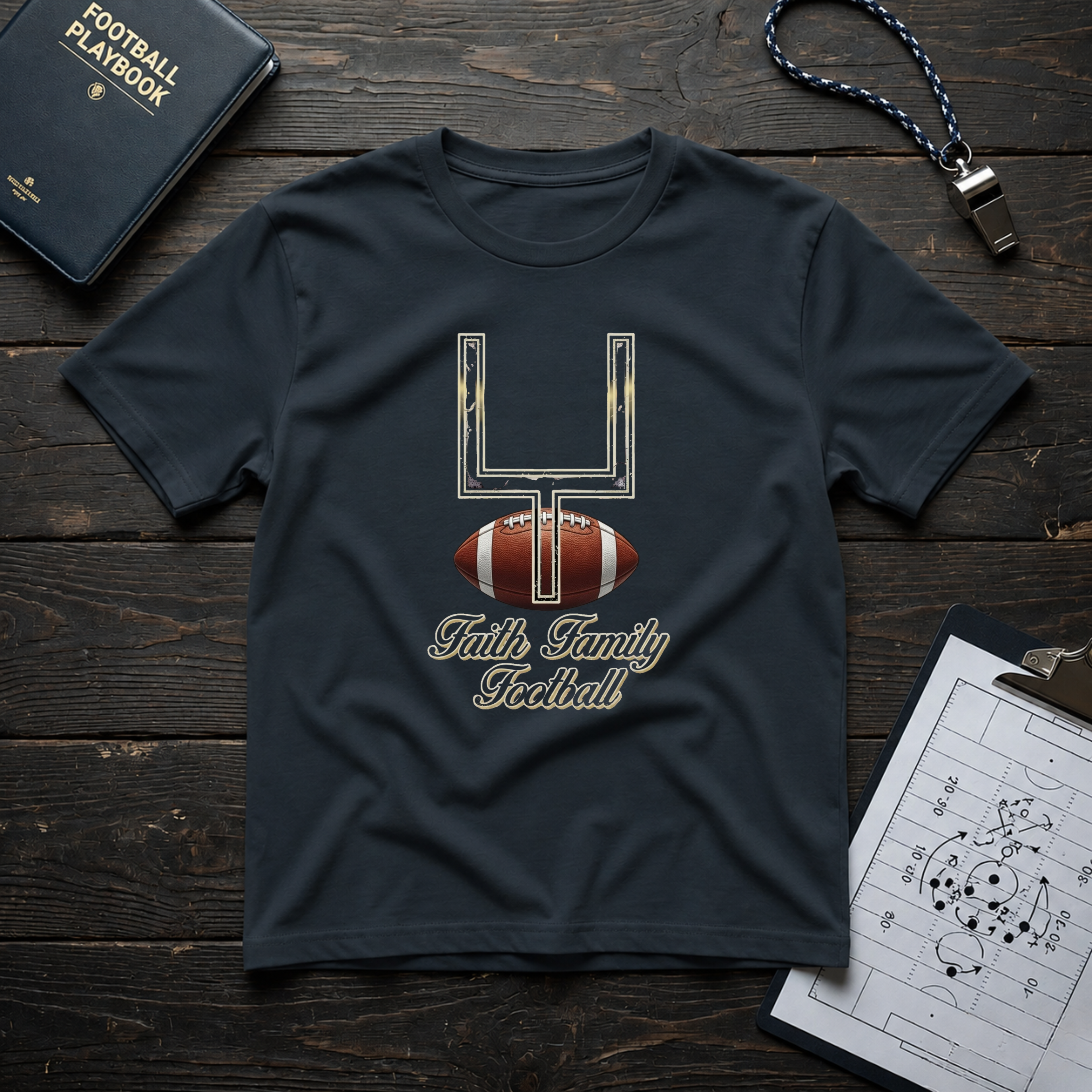 Faith Family Football T-Shirt
