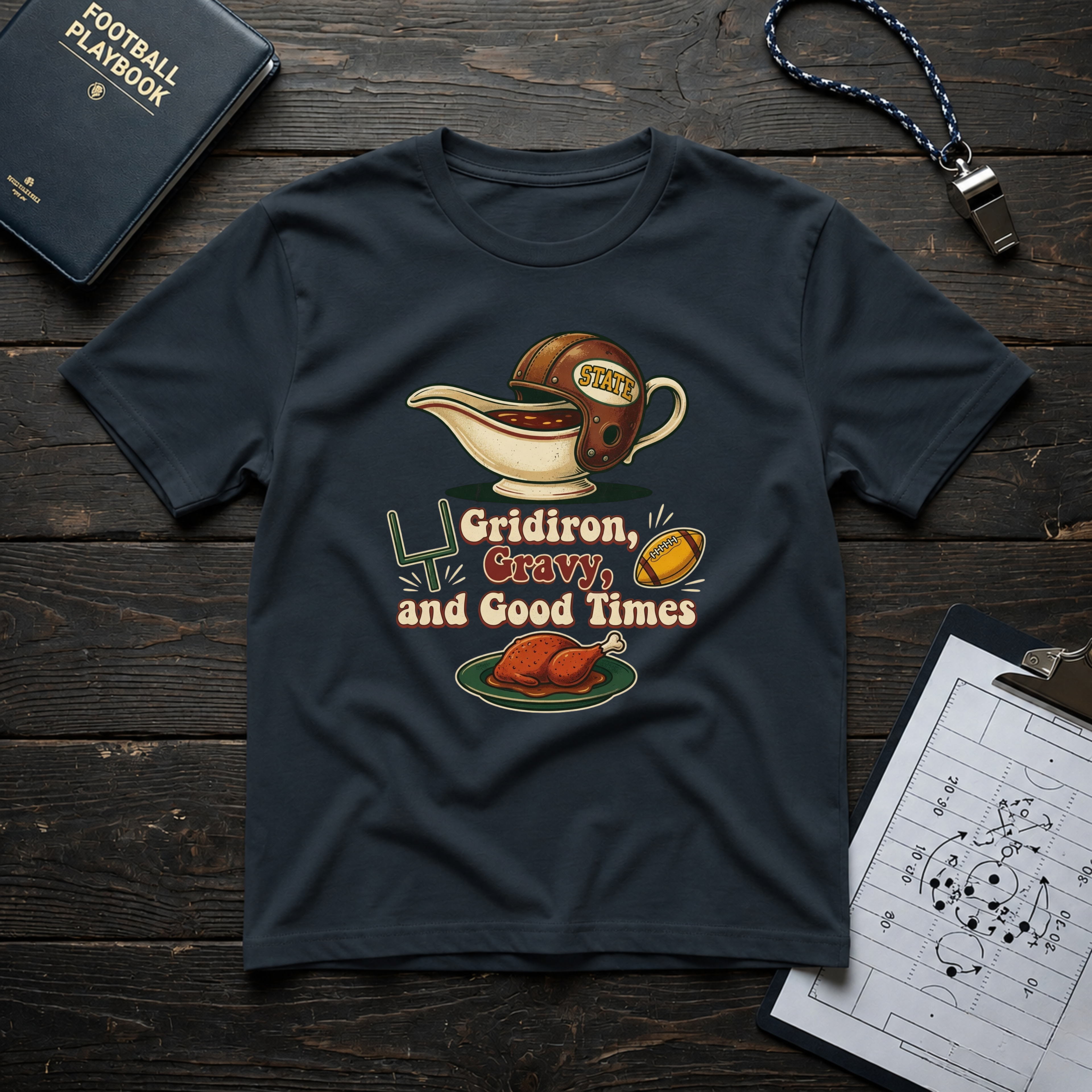 Gridiron, Gravy, and Good Times T-Shirt