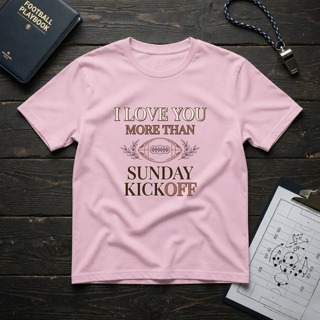 I Love You More Than Sunday Kickoff T-Shirt
