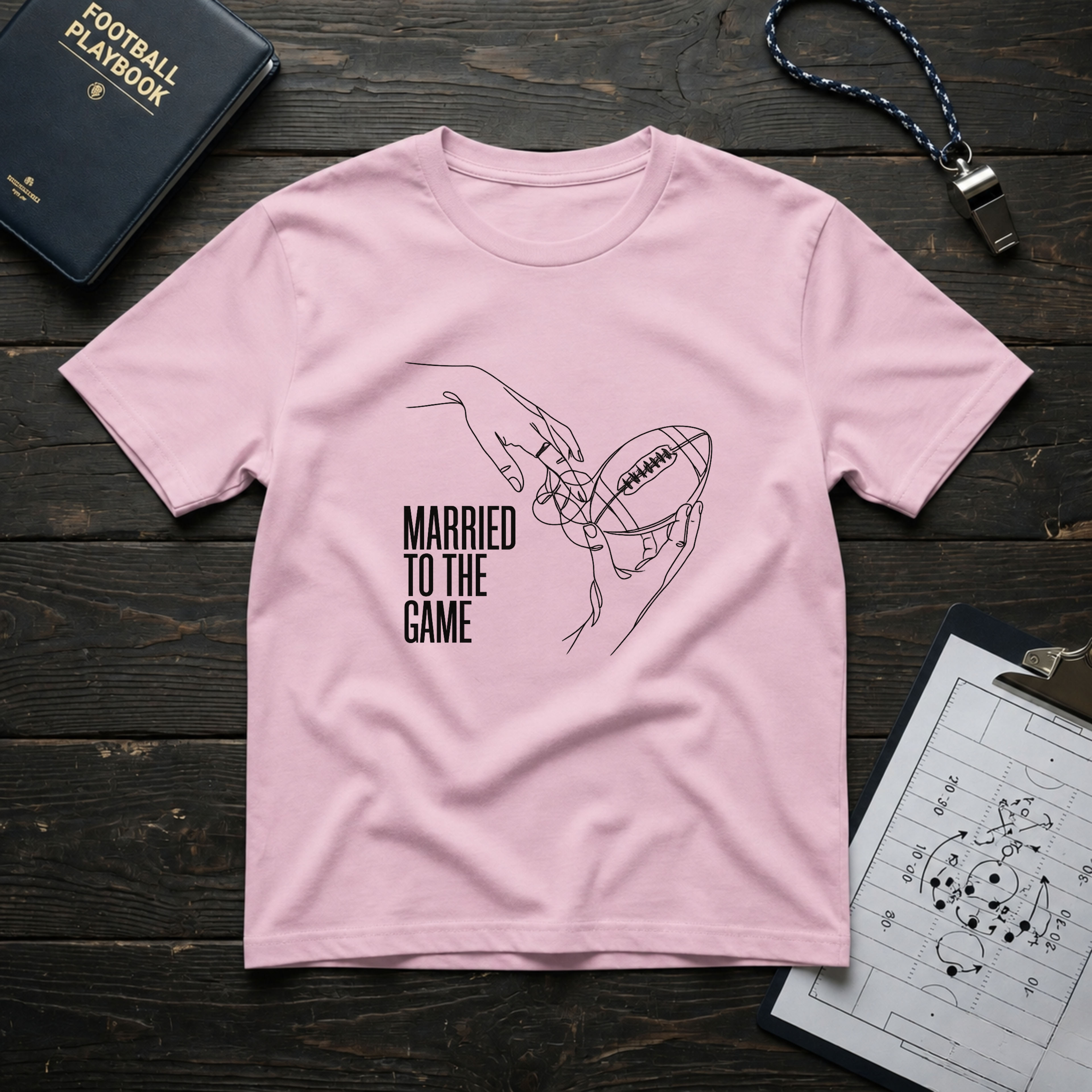 Married To The Game (Football) T-Shirt
