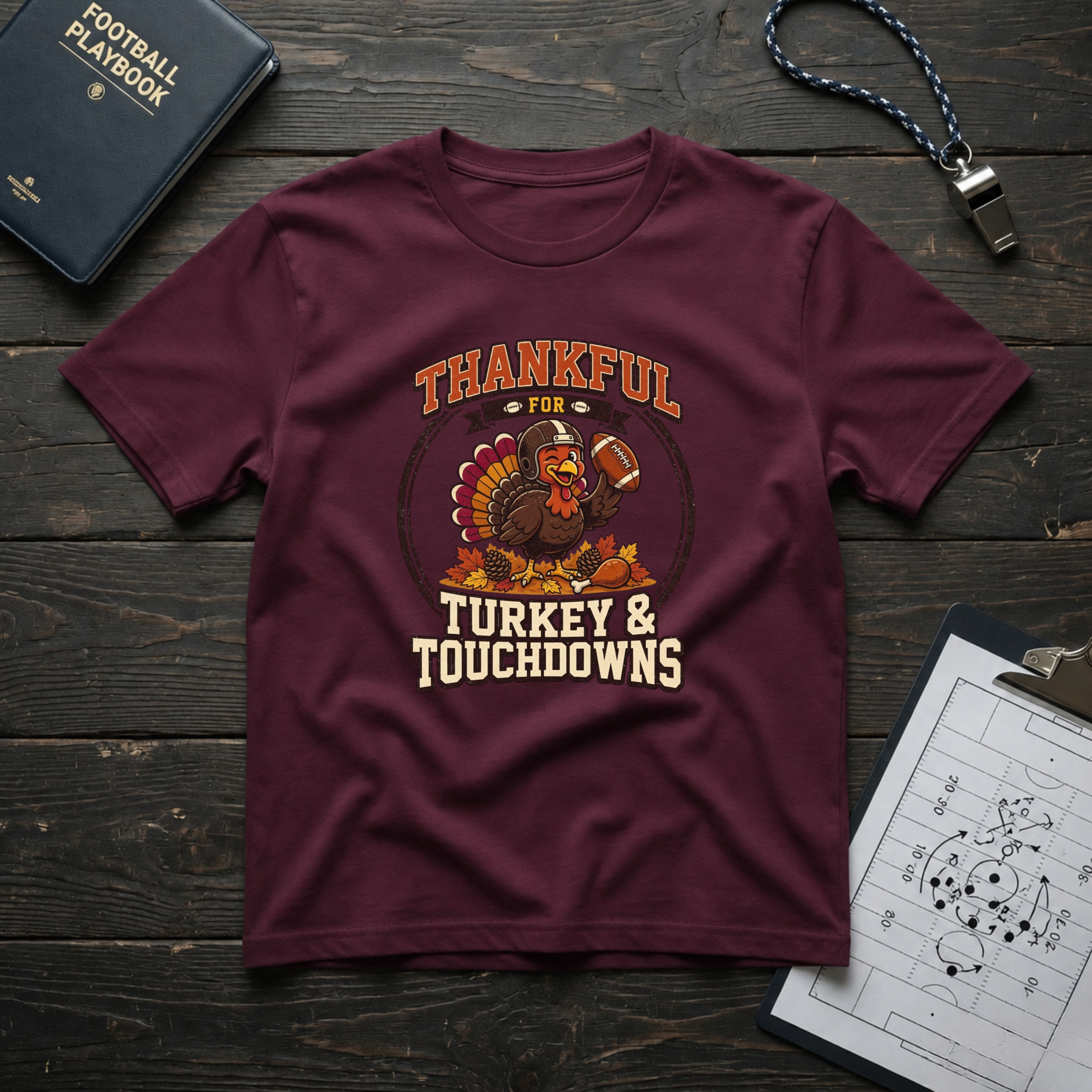 Thankful for Turkey & Touchdowns T-Shirt