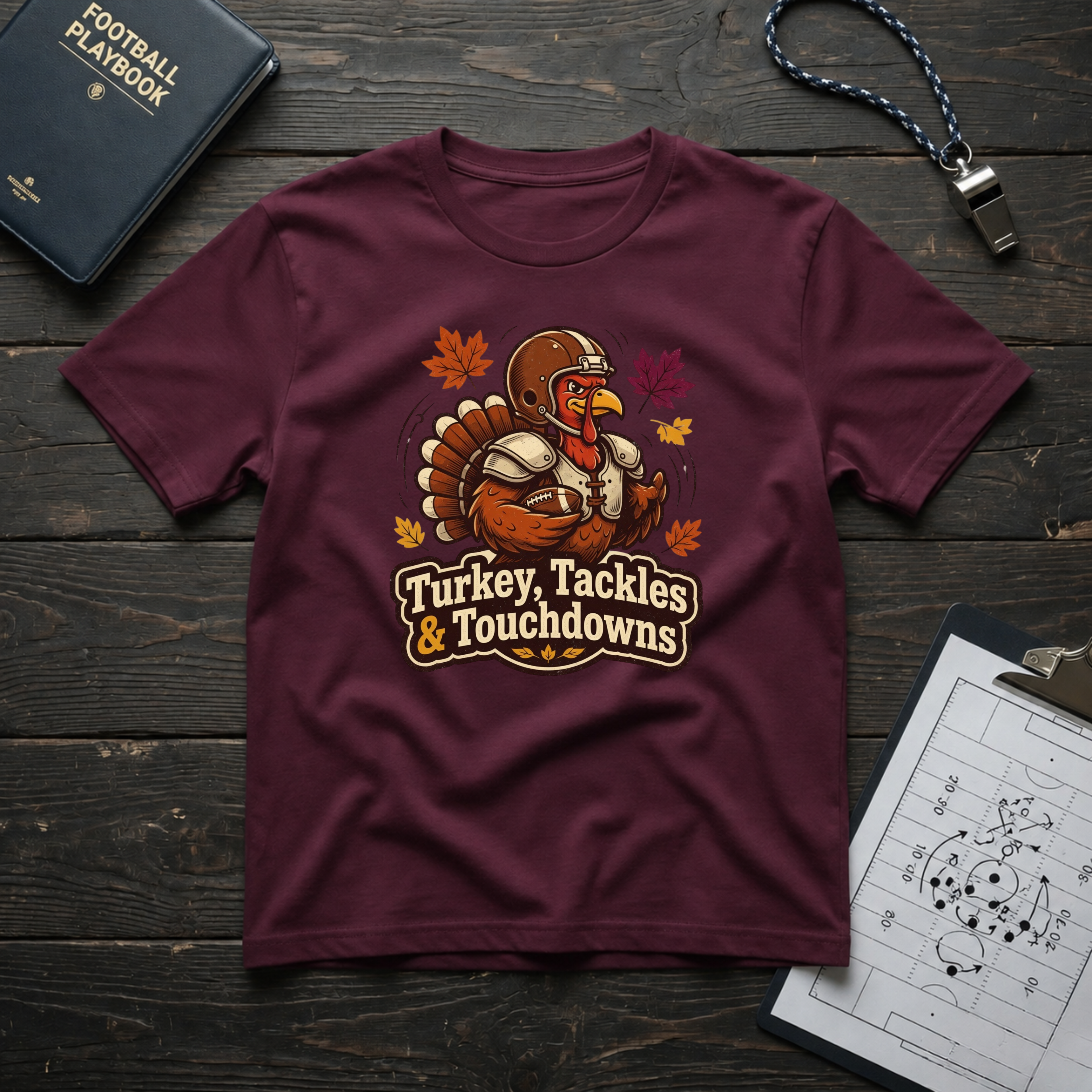Turkey, Tackles & Touchdowns T-Shirt