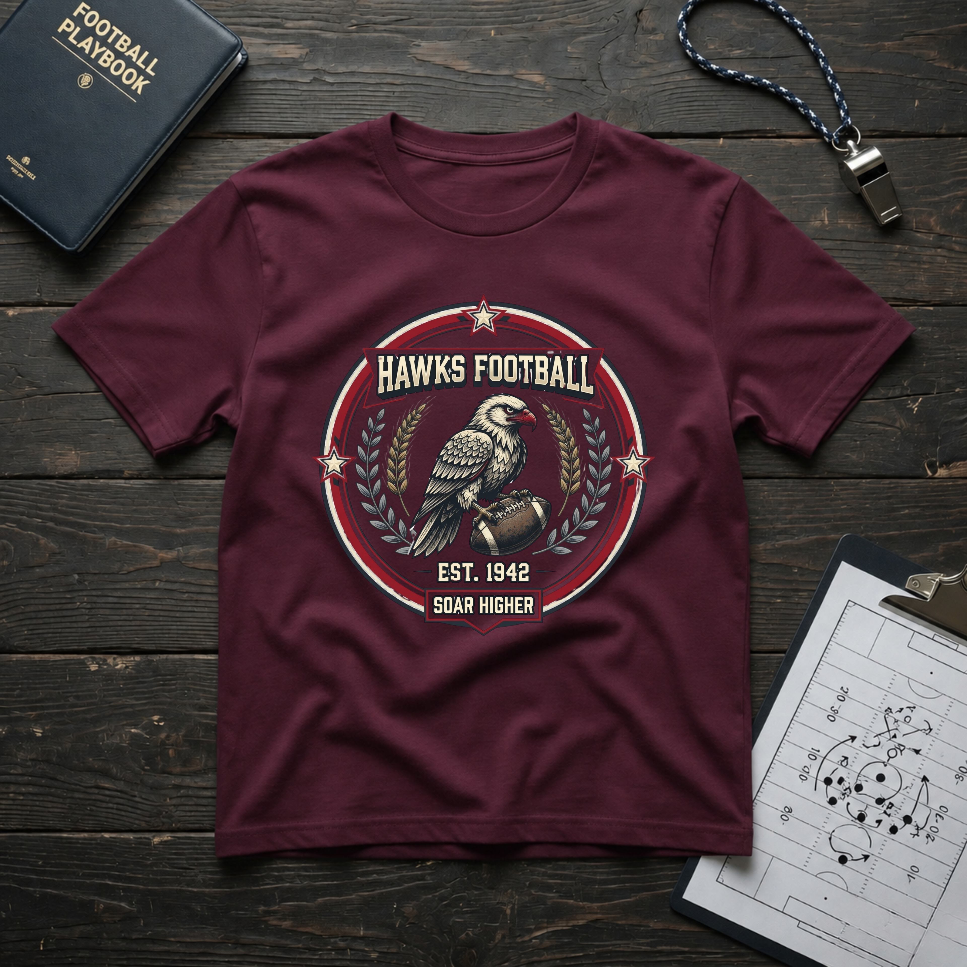 Hawks Football T-Shirt